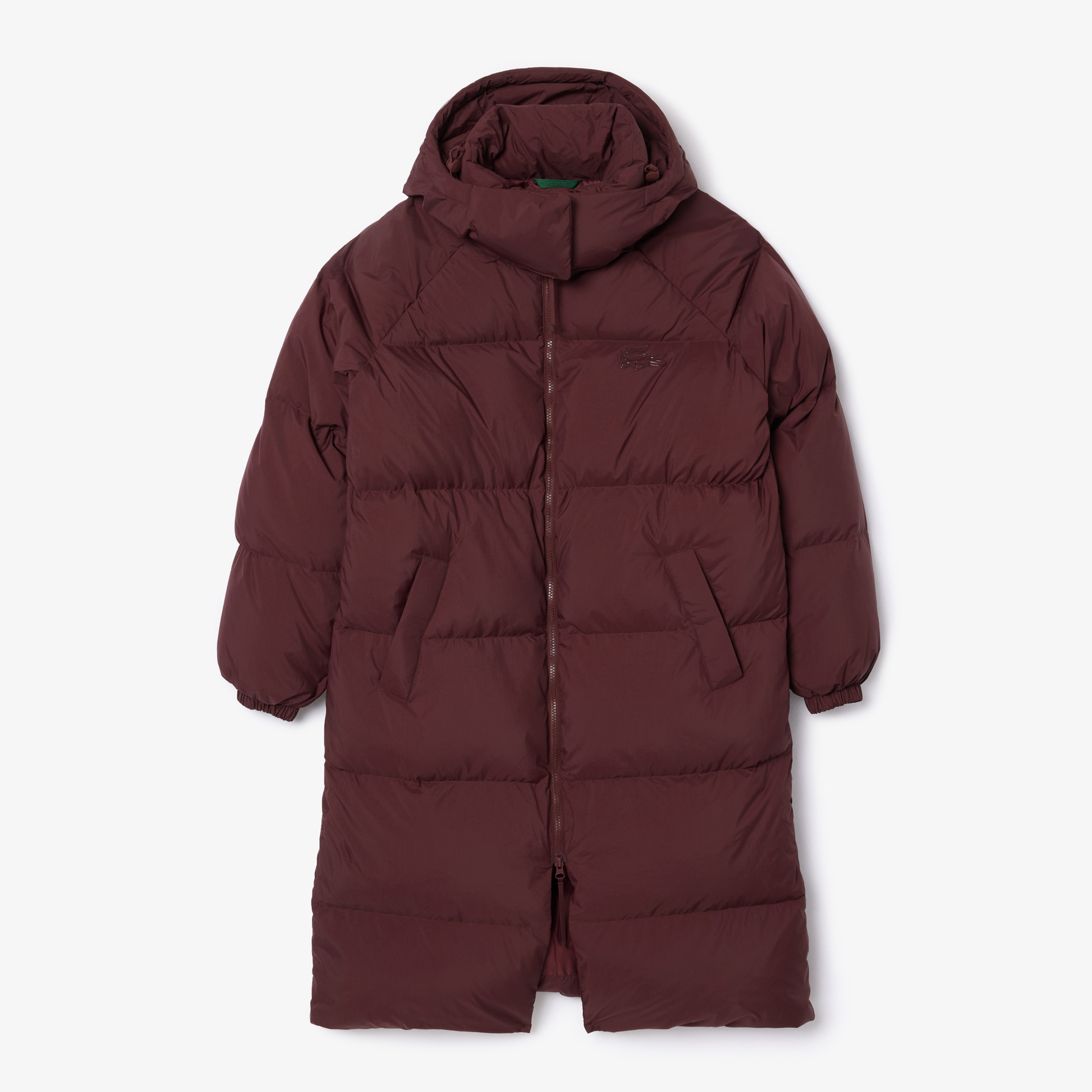 Kadın Oversize Fit Kapüşonlu Bordo Mont