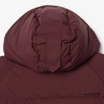 Kadın Oversize Fit Kapüşonlu Bordo Mont