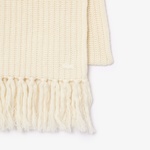 Kadın Beyaz Yün Atkı