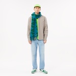 Unisex Monogram Yeşil Atkı