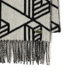 Unisex Monogram Çift Taraflı Siyah Atkı