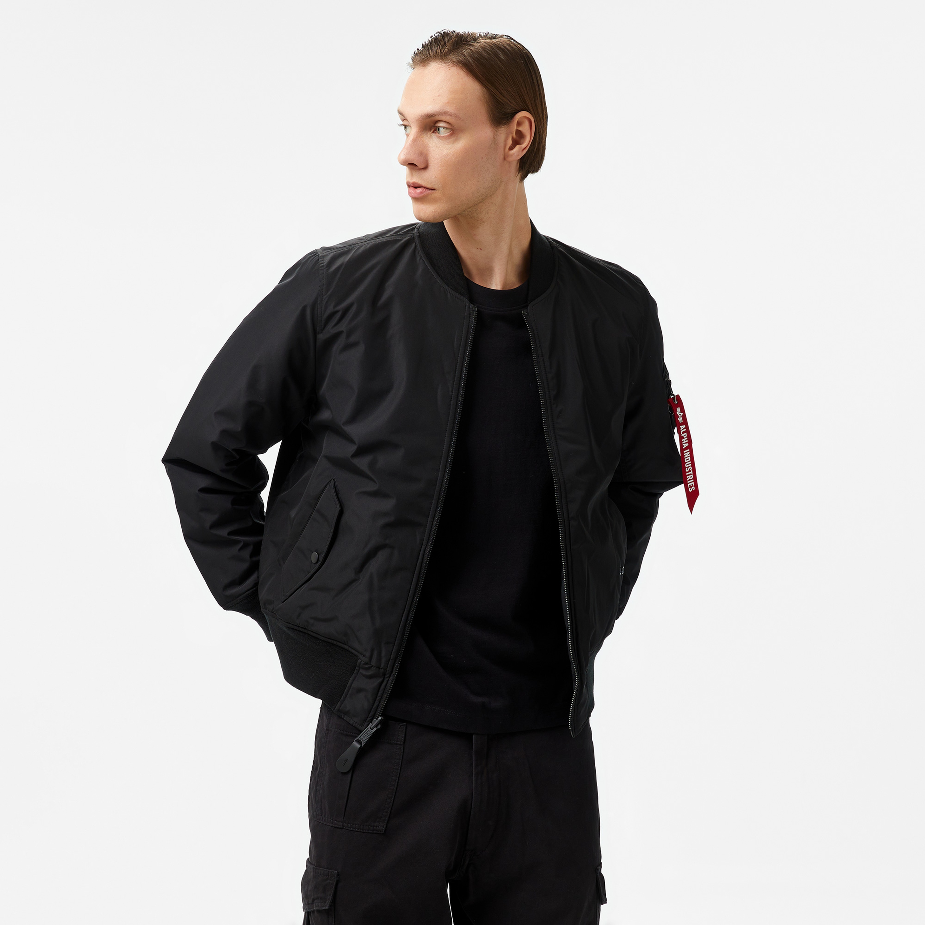 Alpha Industries  Reversible Onion Quilted Ma-1 Flight Unisex Siyah Ceket