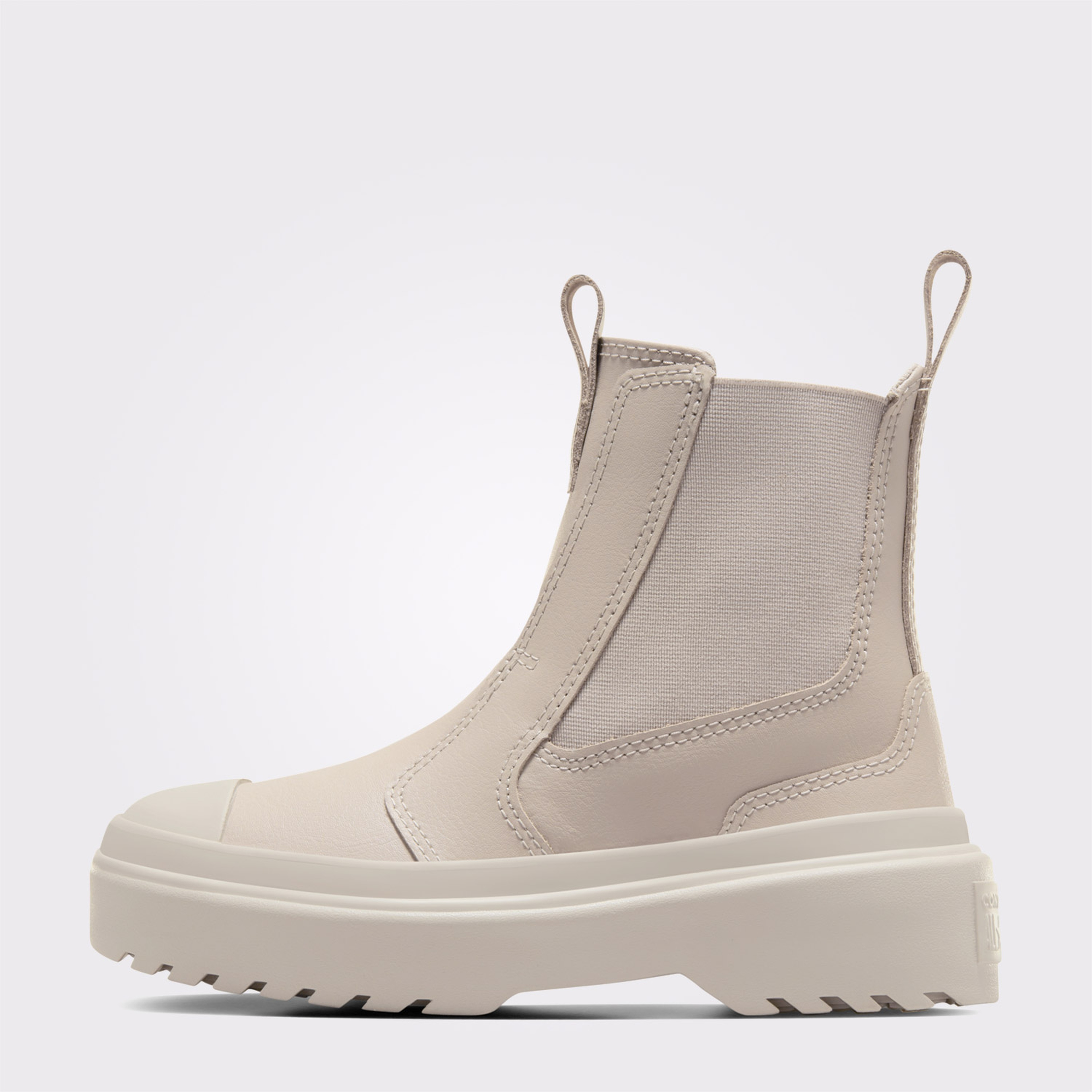 Converse Chuck Taylor All Star Chelsea Lugged Çocuk Krem Deri Platform Bot