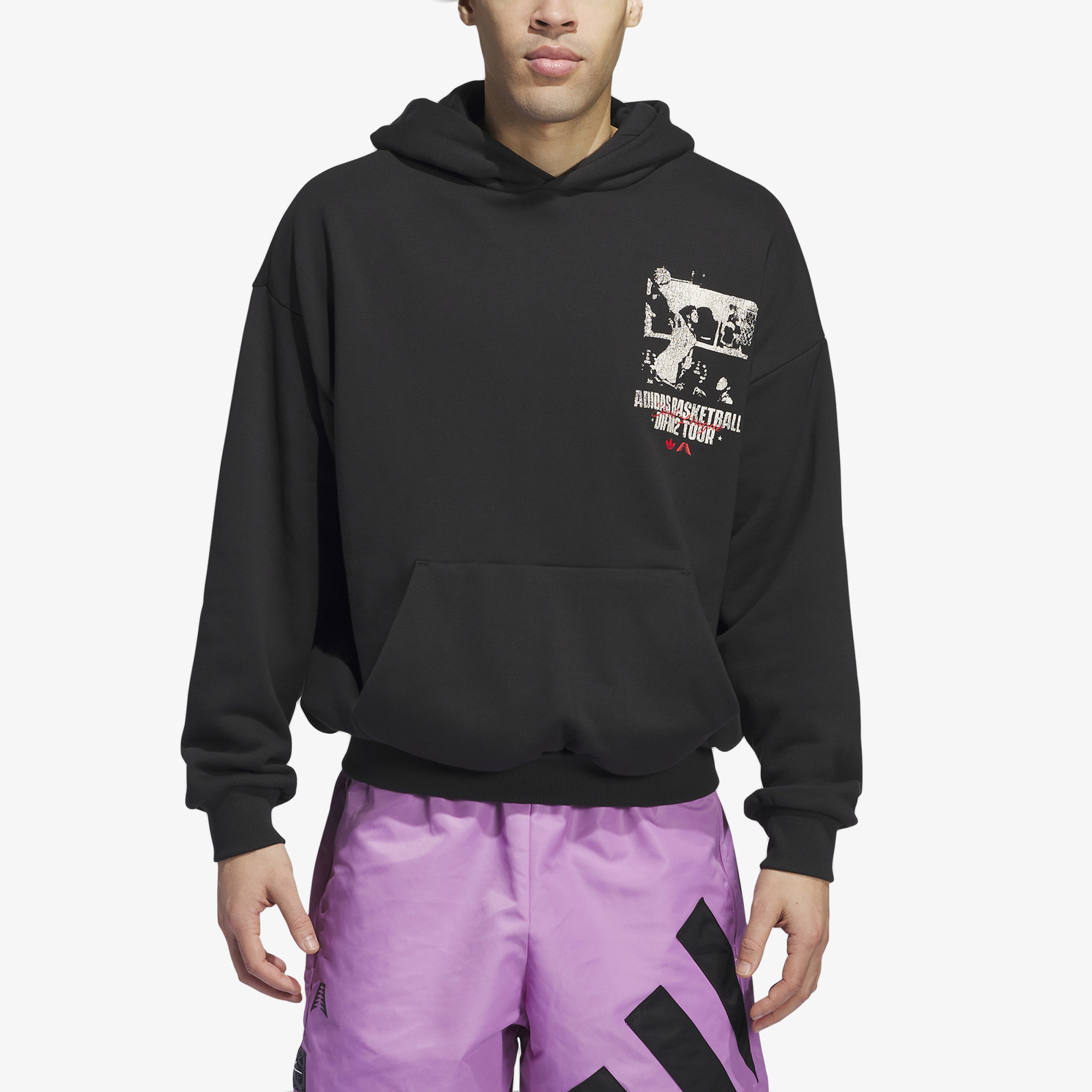 adidas Anthony Edwards Graphic Erkek Siyah Hoodie