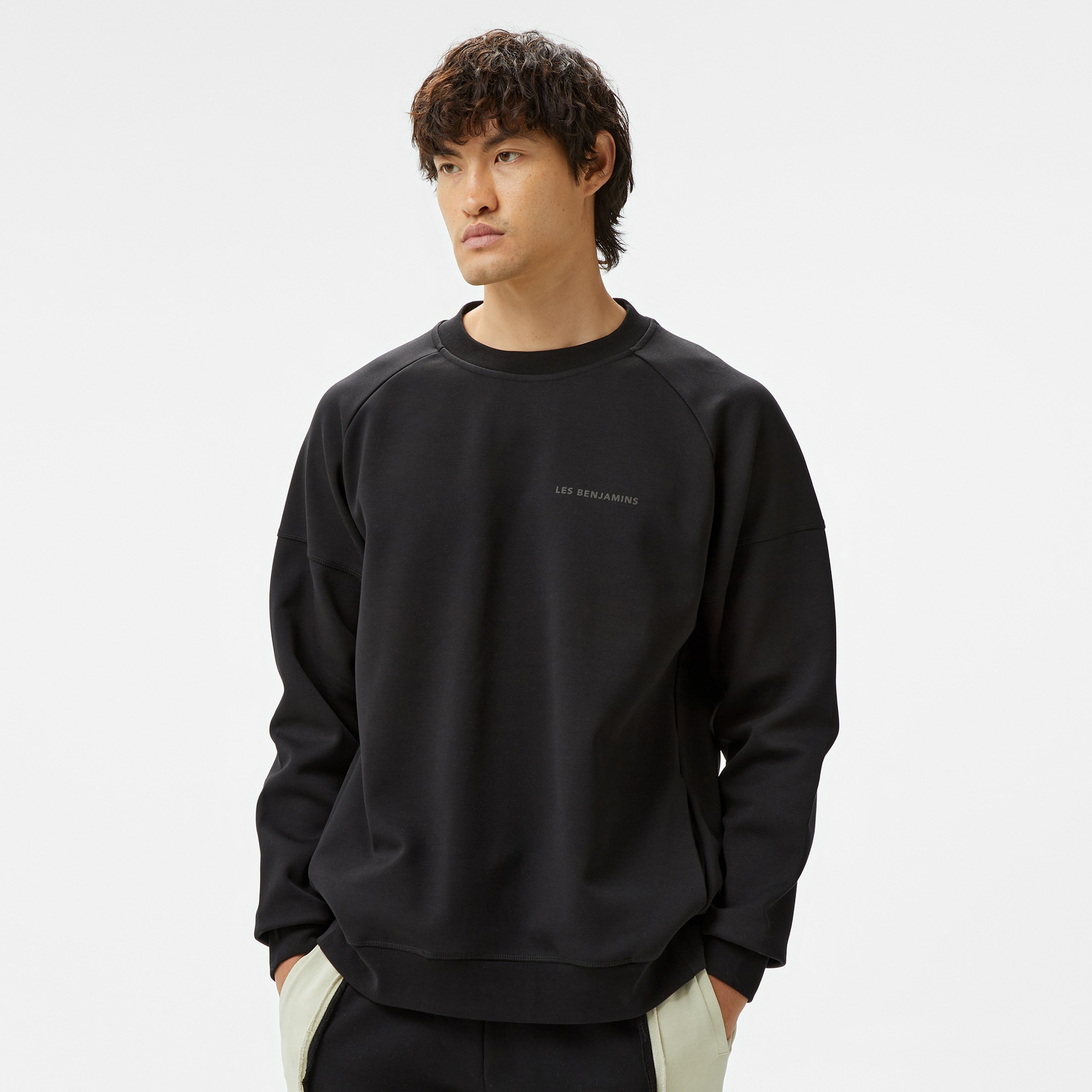 Les Benjamins 407 Erkek Siyah Sweatshirt