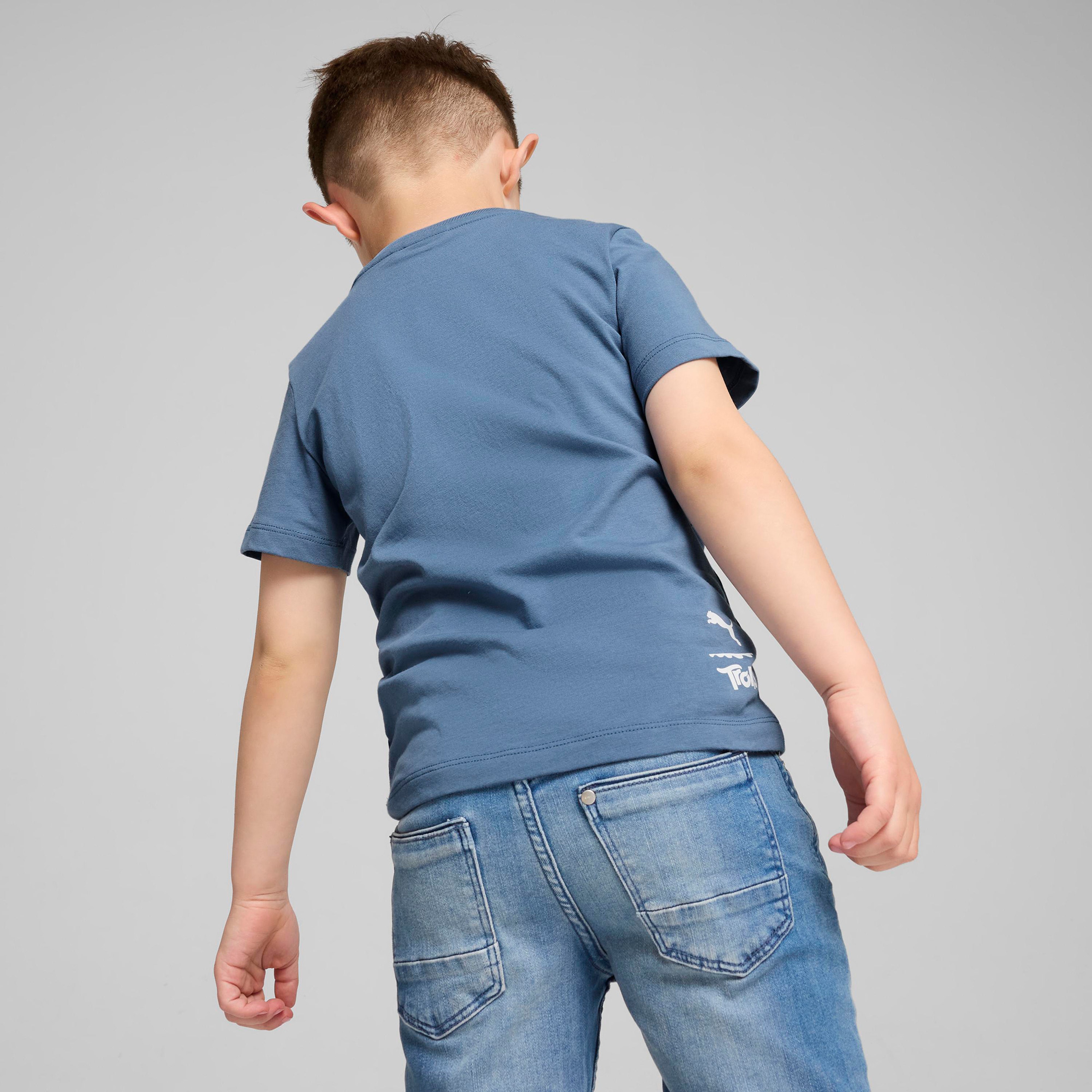 Puma X Trolls Çocuk Mavi T-Shirt