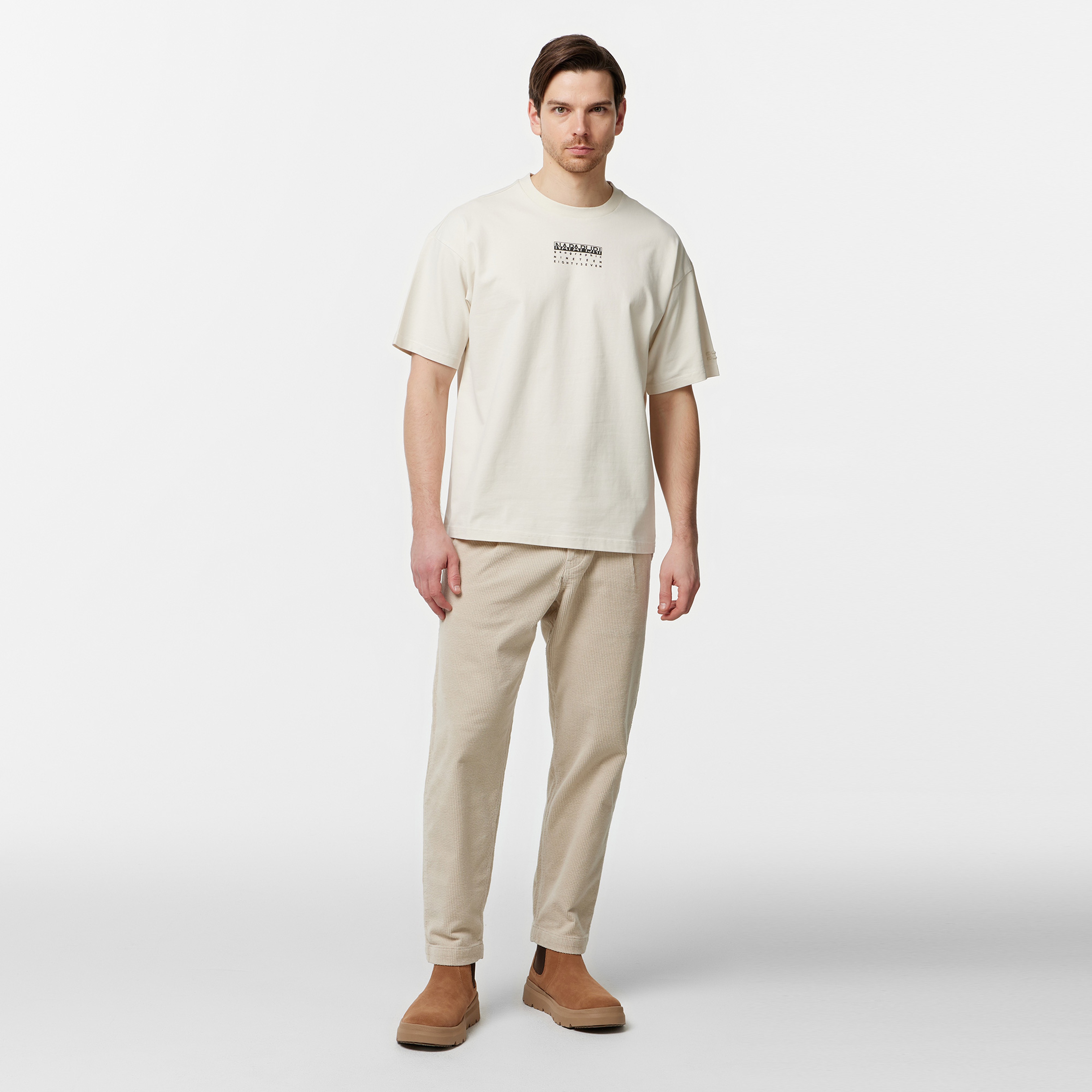 Napapijri S-Premium Ss Erkek Beyaz T-Shirt