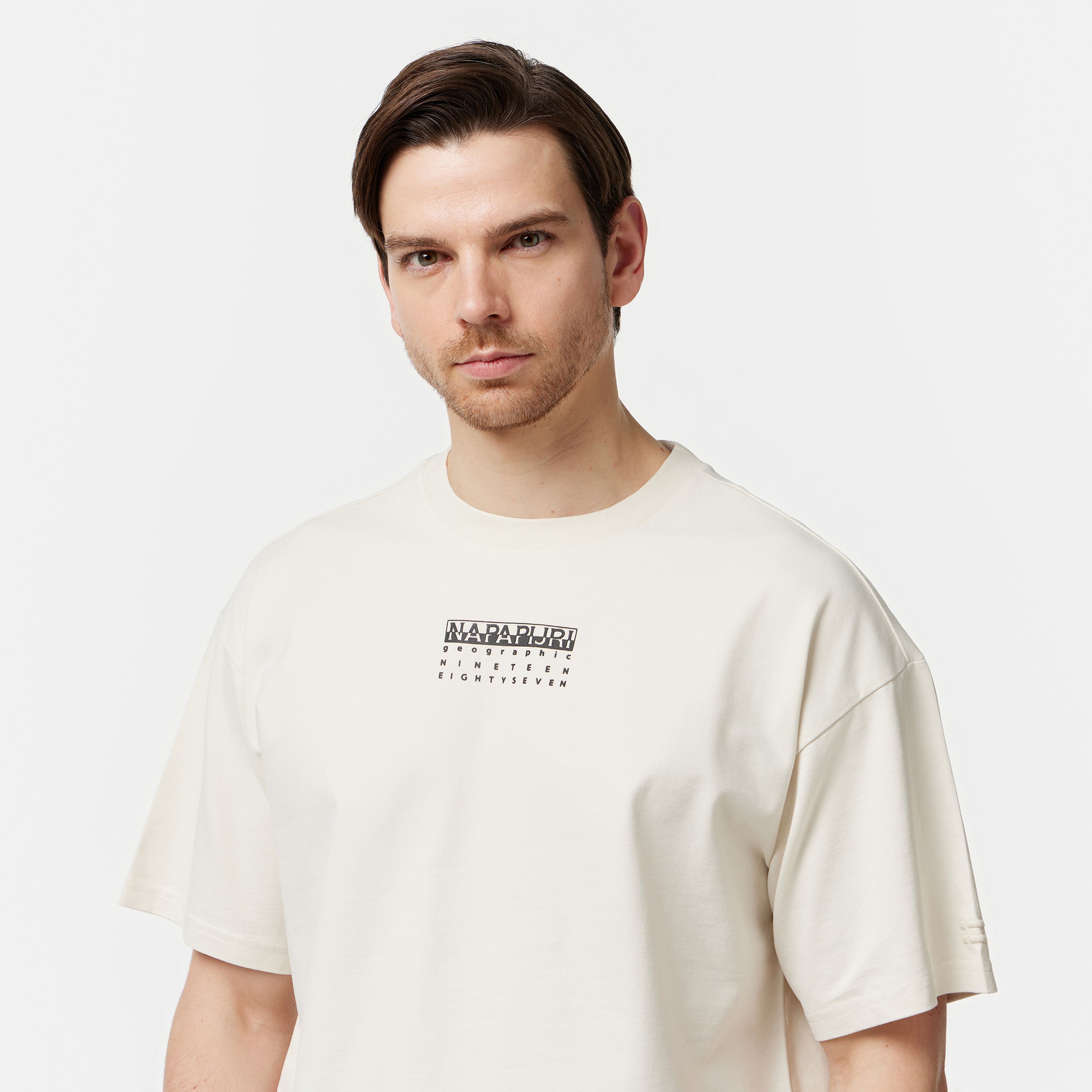 Napapijri S-Premium Ss Erkek Beyaz T-Shirt