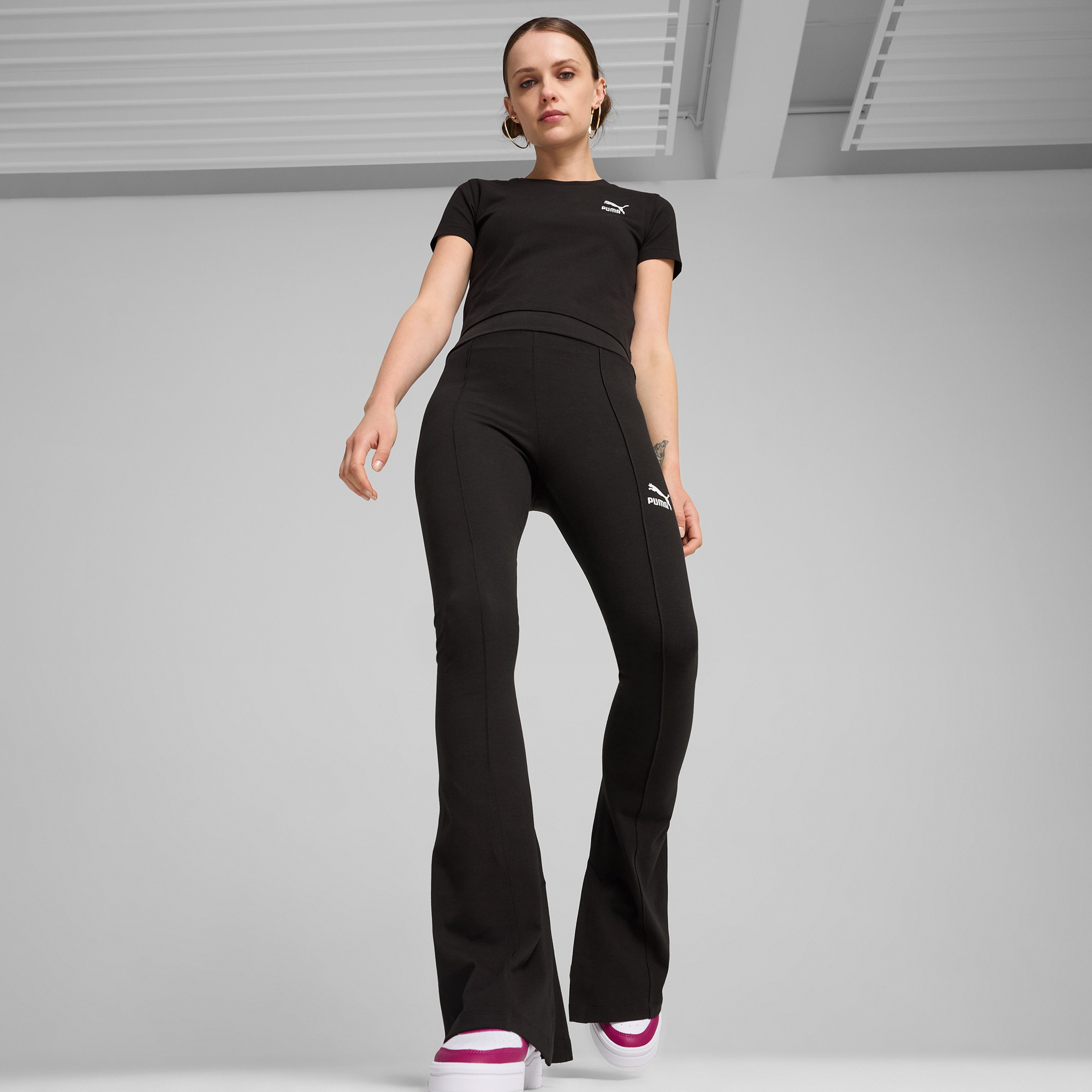 Puma Classıcs Flared Leggings Kadın Siyah Tayt