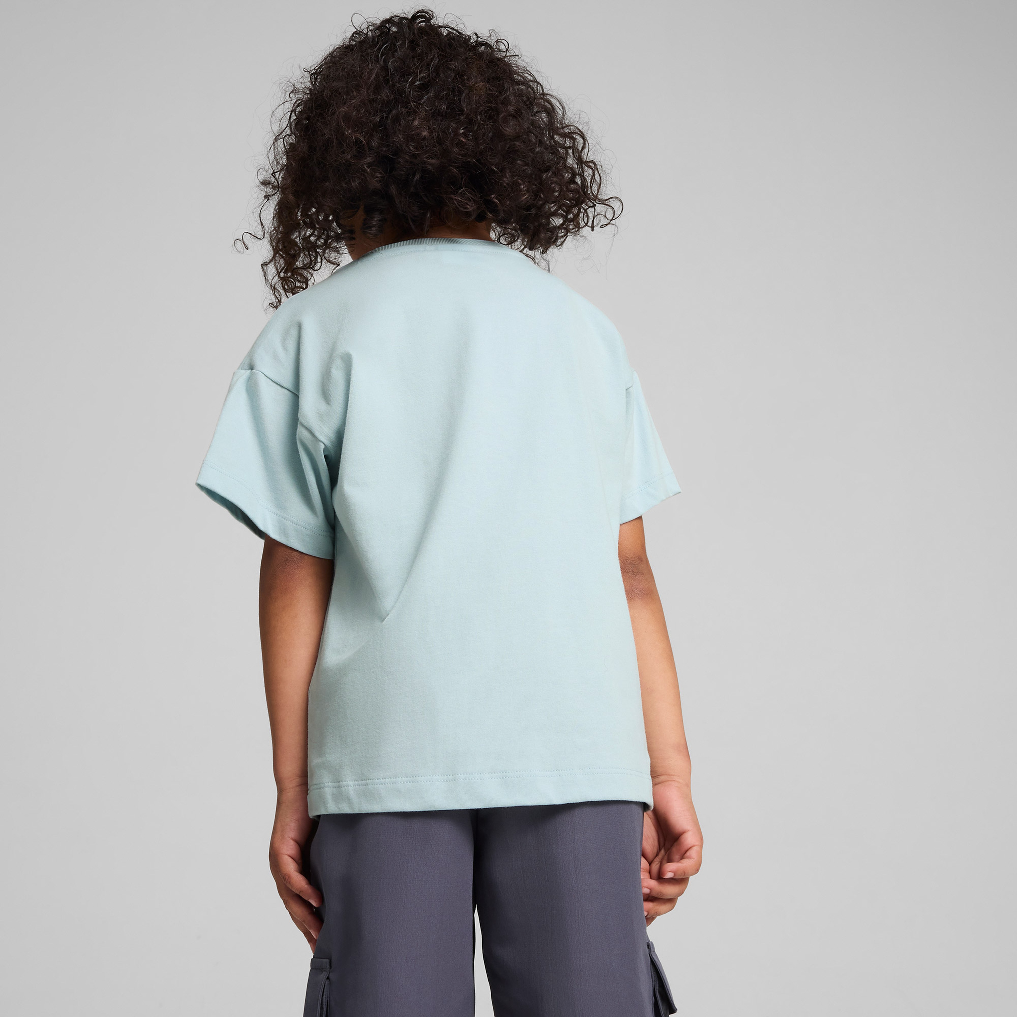 Puma X Trolls Graphic Çocuk Mavi T-Shirt