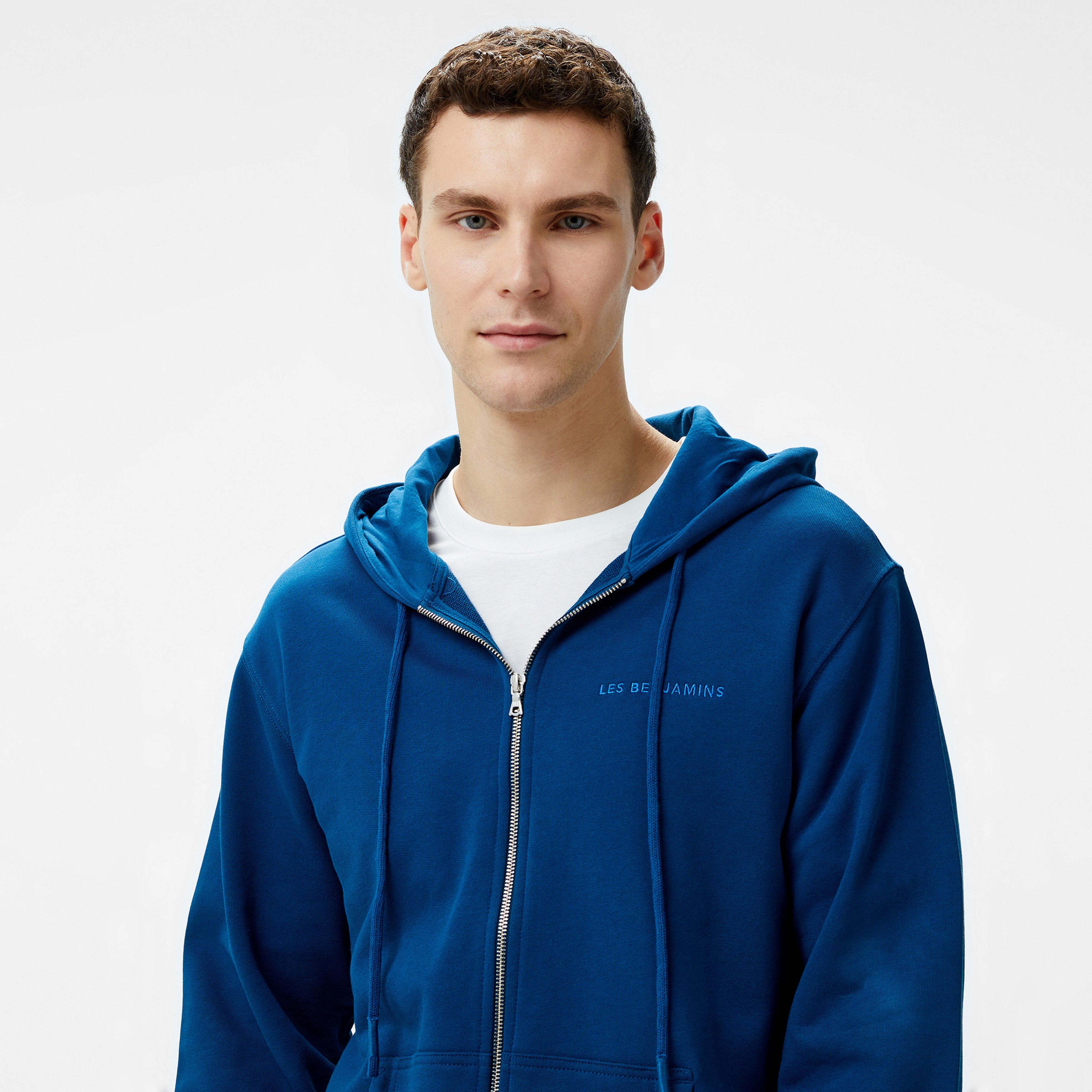 Les Benjamins Zip 302 Erkek Lacivert Hoodie