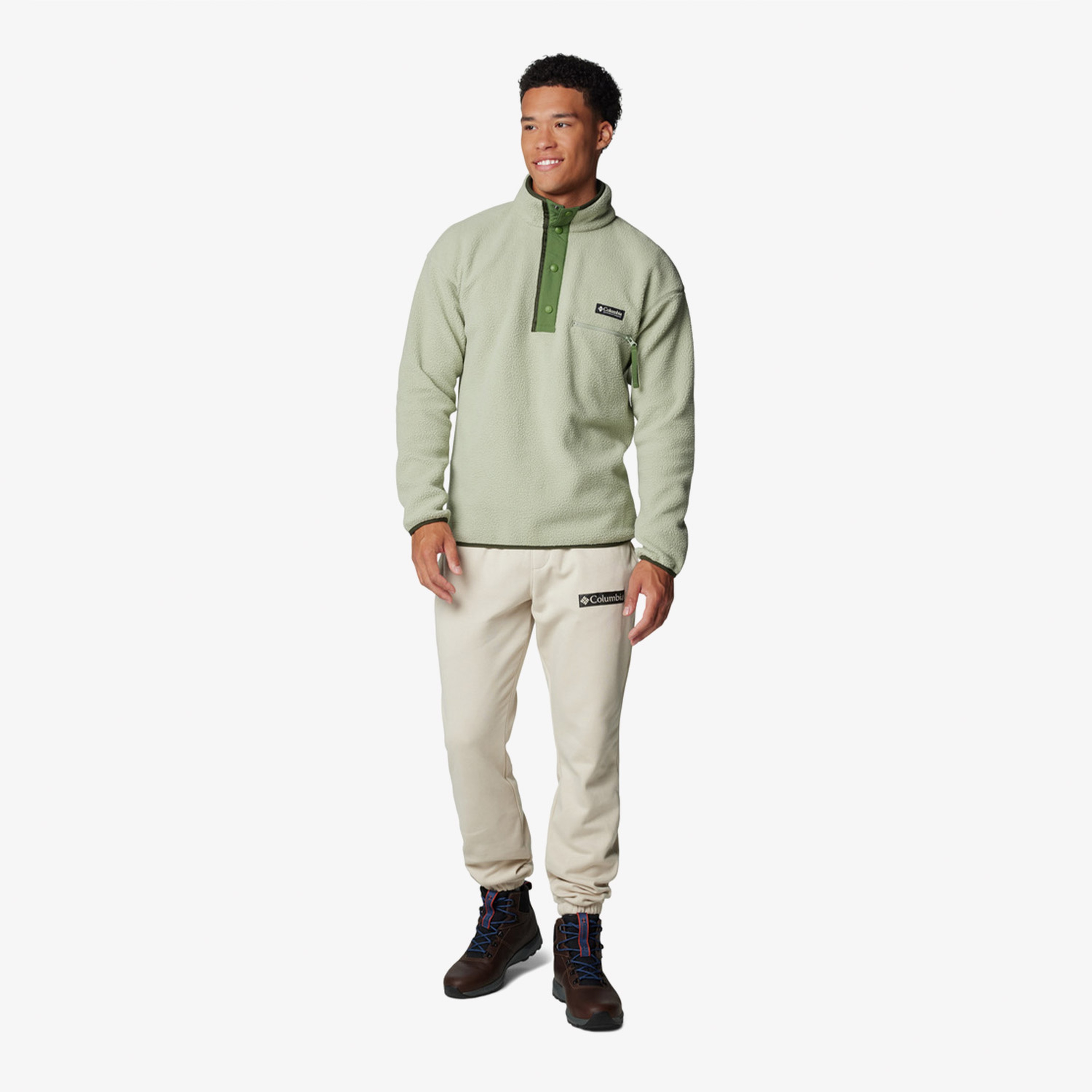 Columbia Helvetia Half Snap Fleece Unisex Kahverengi Mont