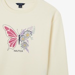 Nautica Knit Active Top Çocuk Krem Eşofman Üstü