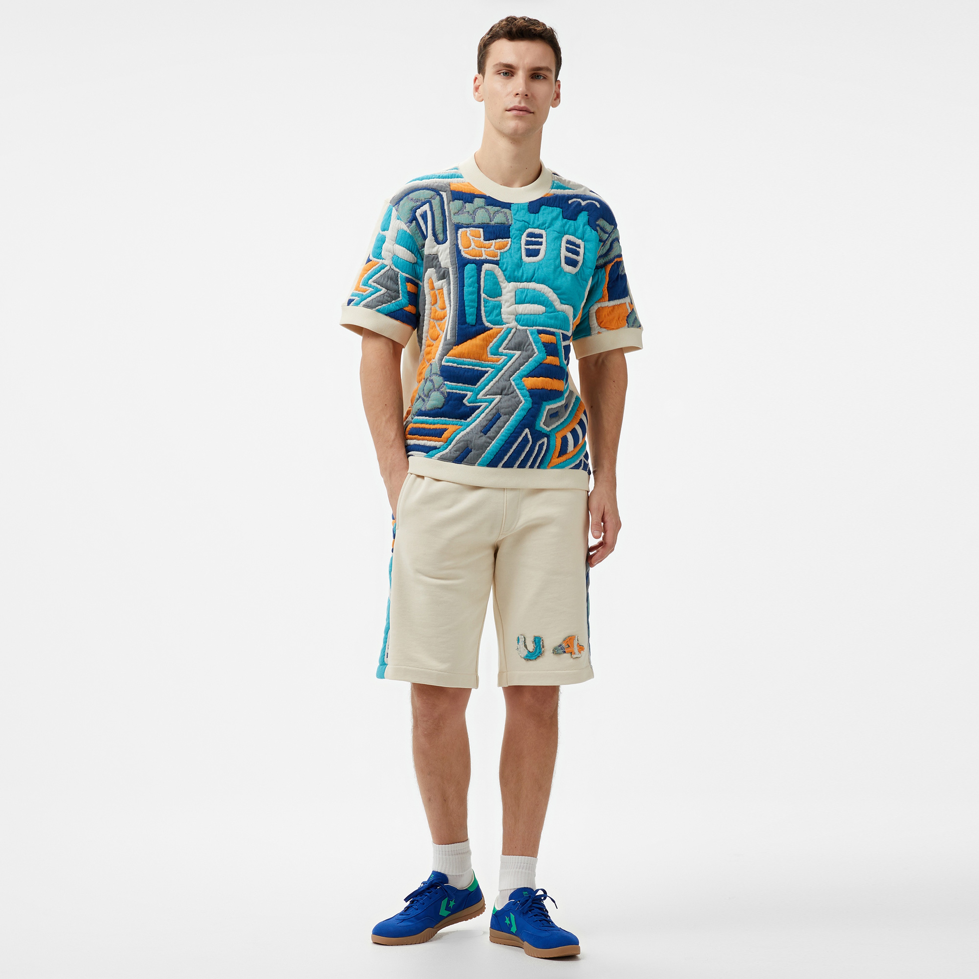 UNITED4 Cubian Erkek Krem Şort