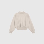 Champion Mock Turtle Neck Long Sleeves Kadın Krem Sweatshirt