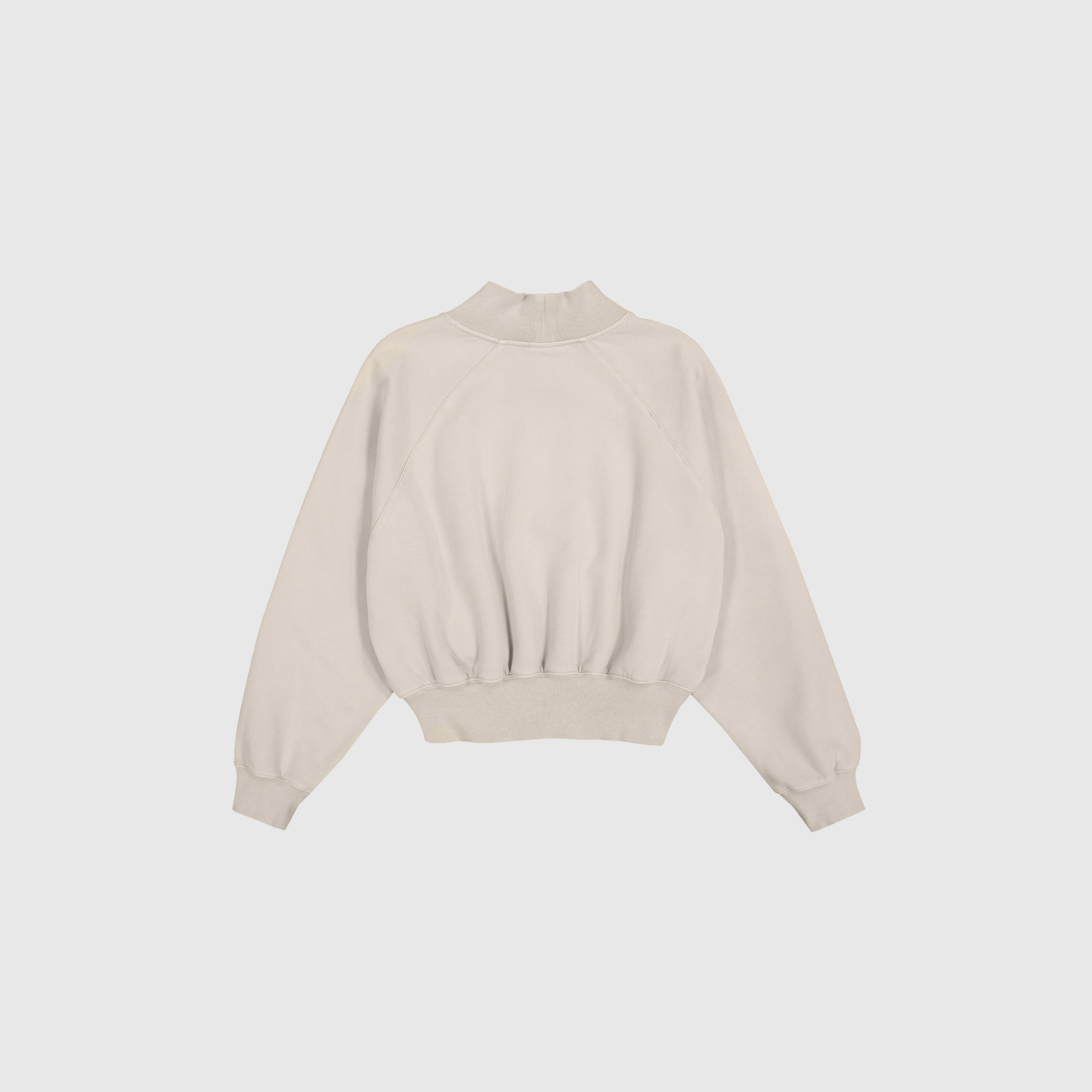 Champion Mock Turtle Neck Long Sleeves Kadın Krem Sweatshirt