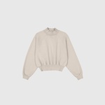 Champion Mock Turtle Neck Long Sleeves Kadın Krem Sweatshirt