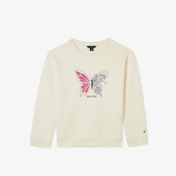 Nautica Knit Active Top Çocuk Krem Eşofman Üstü