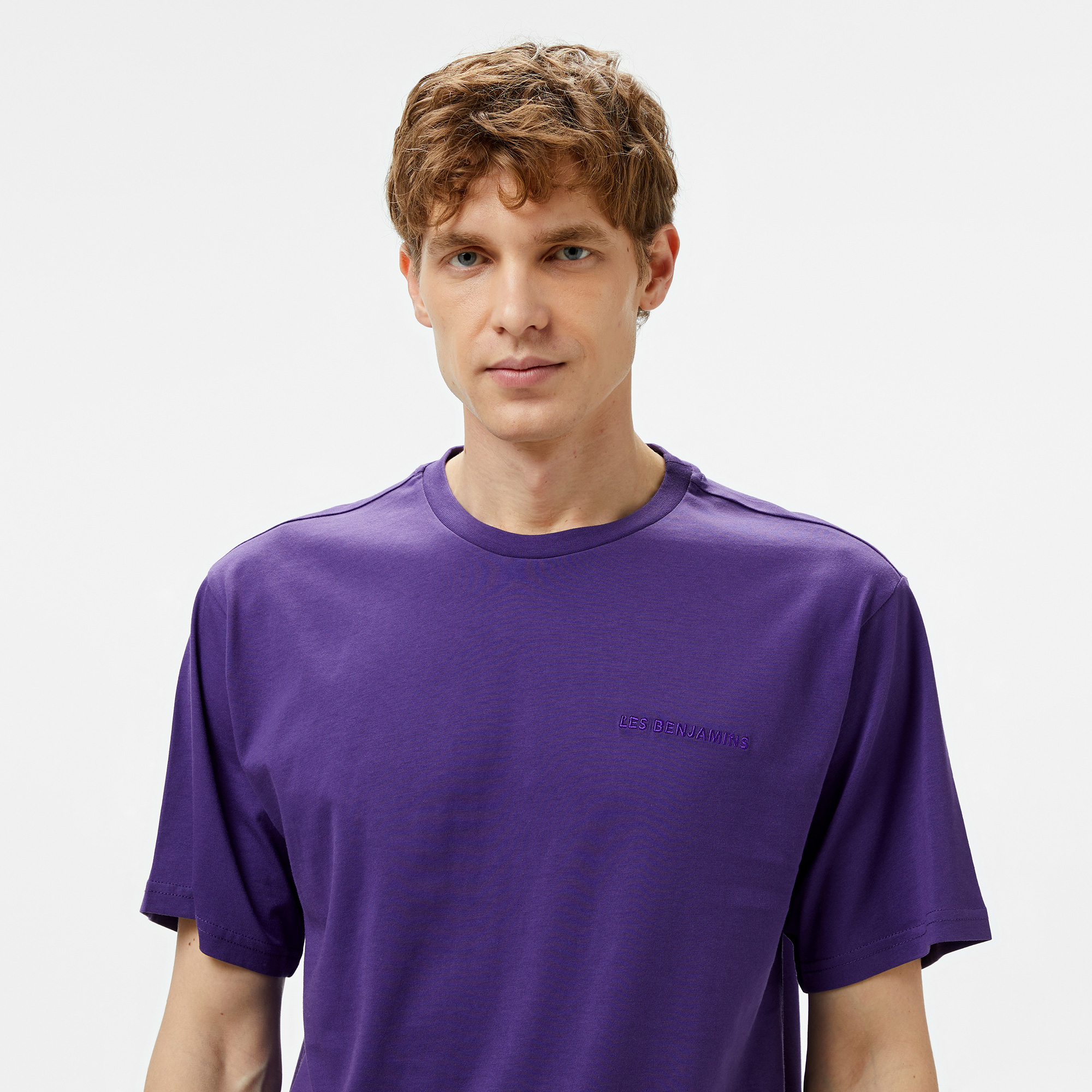 Les Benjamins Sleeve 303 Erkek Mor T-Shirt
