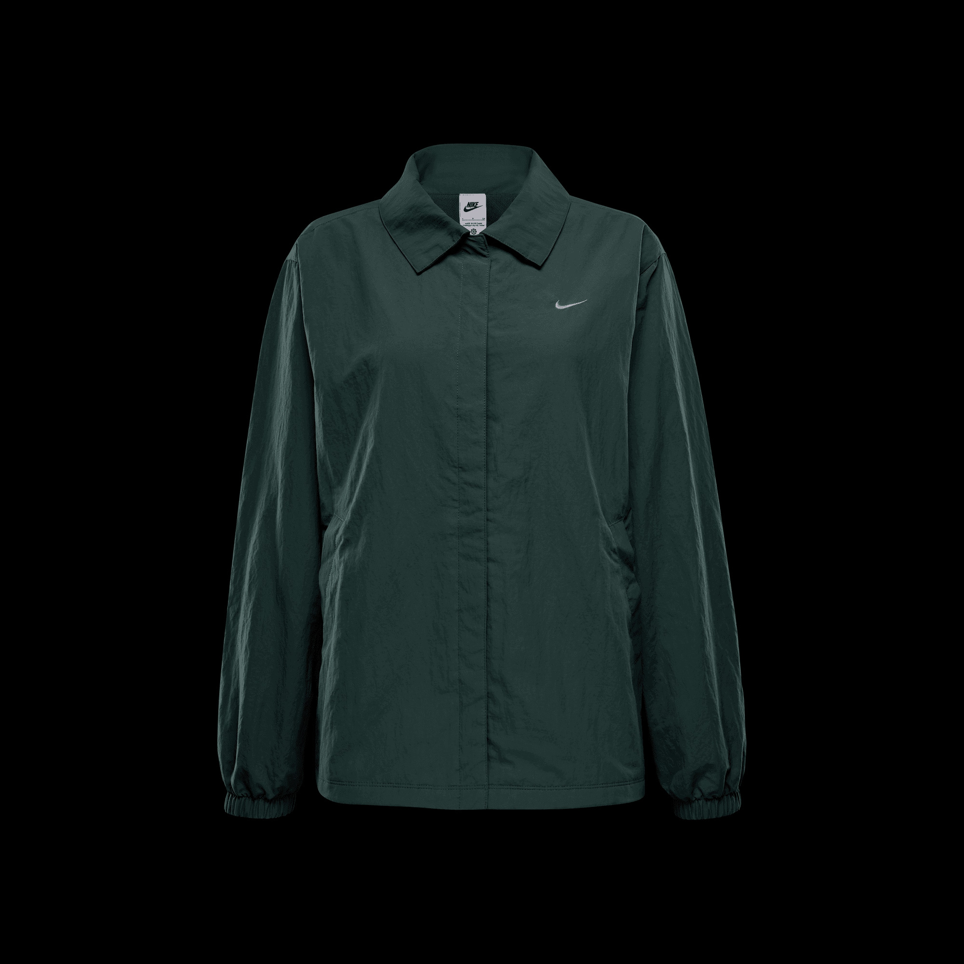 Nike Sportswear Essential Bol Kesimli UV Dokuma Kadın Yeşil Antrenör Ceketi