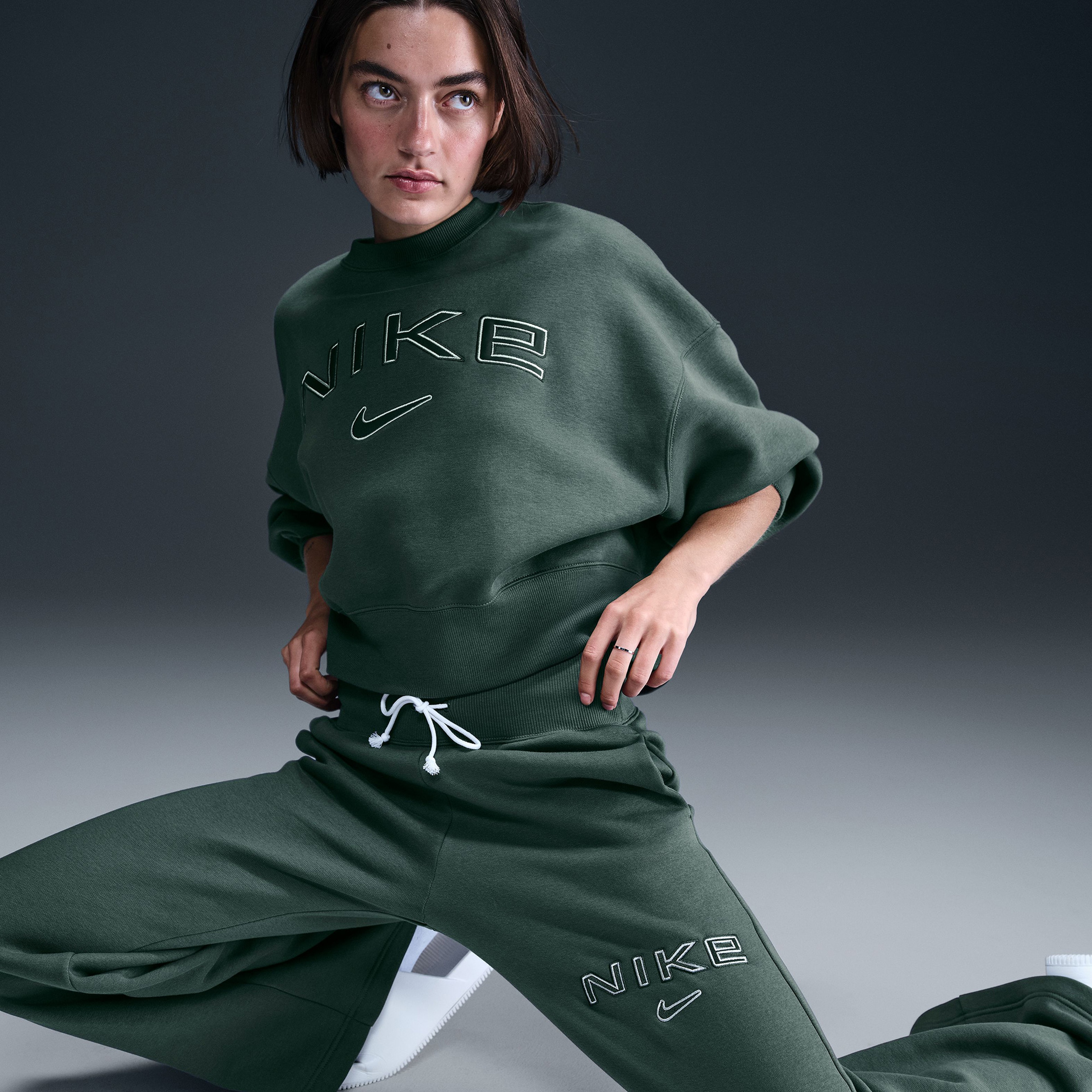 Nike Sportswear Phoenix Fleece Kadın Yeşil Eşofman Altı