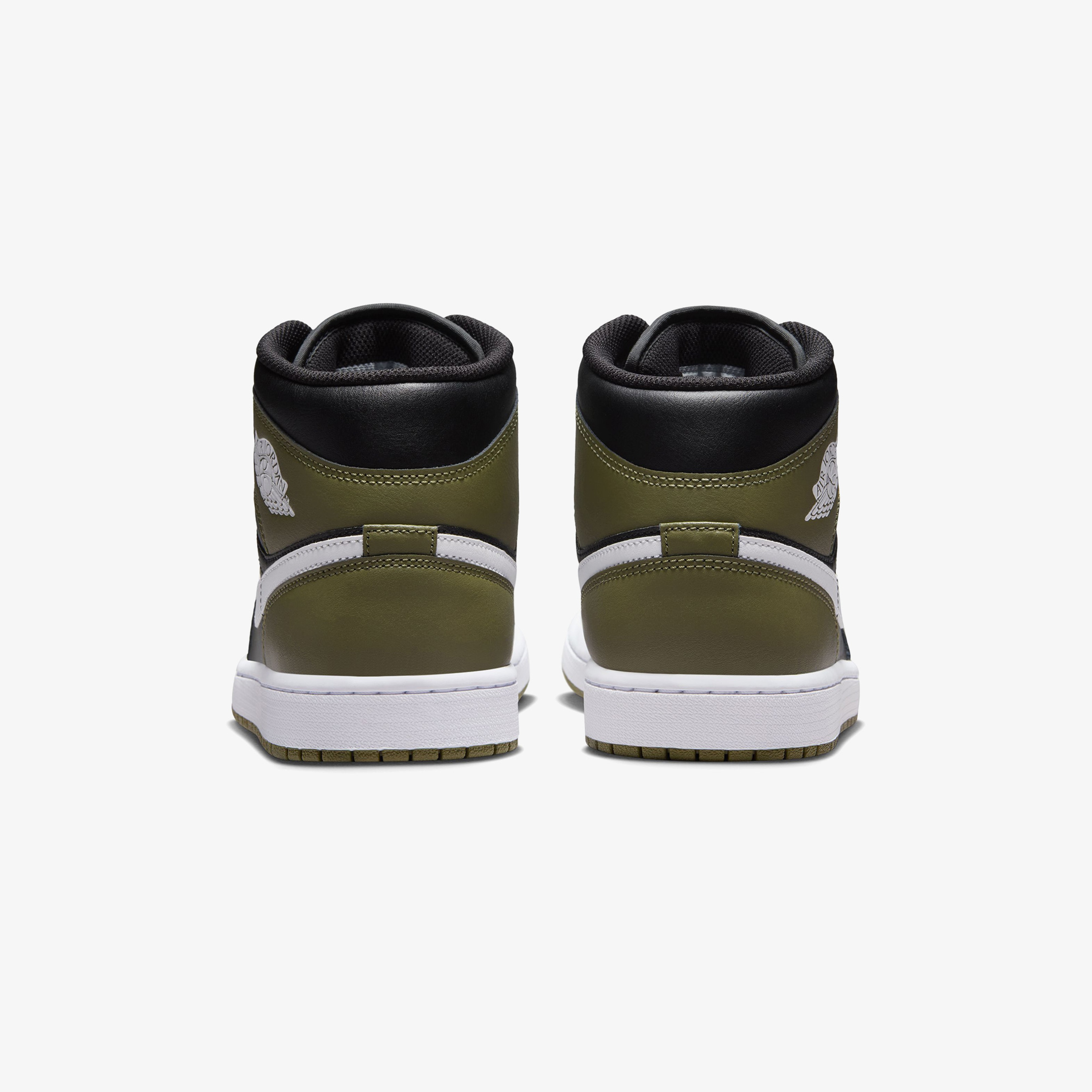 Jordan 1 Mid Black Toe Erkek Yeşil Bilekli Sneaker