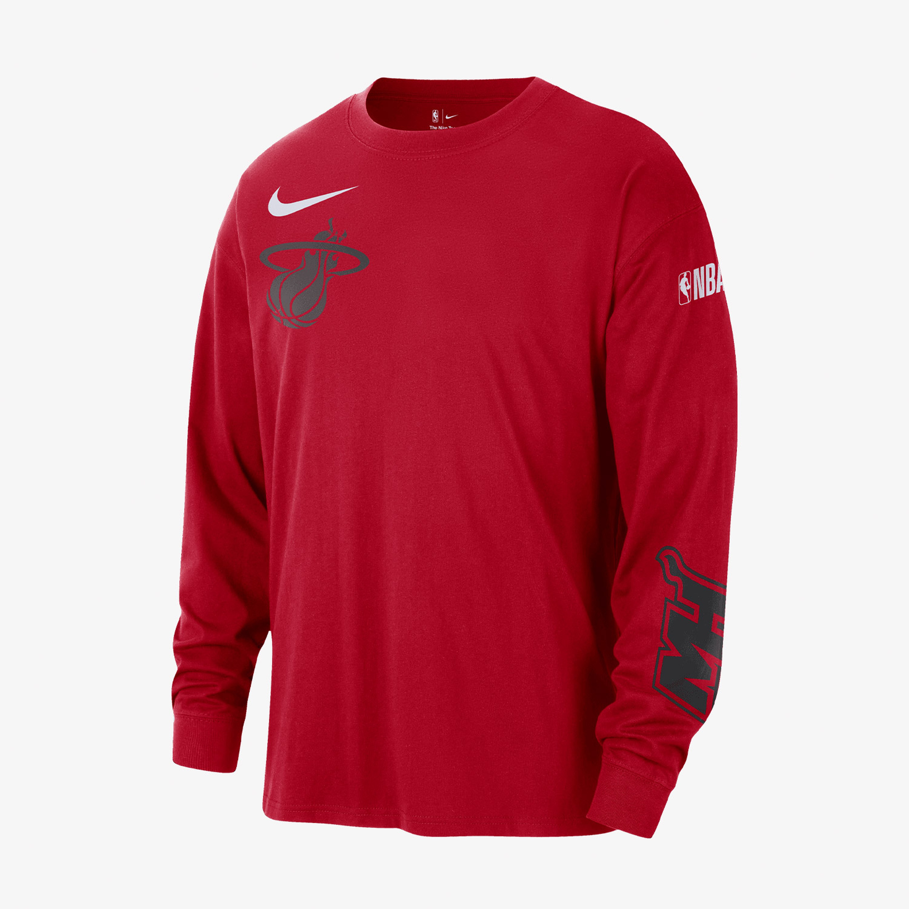 Nike NBA Miami Heat Erkek Kırmızı Uzun Kollu T-Shirt