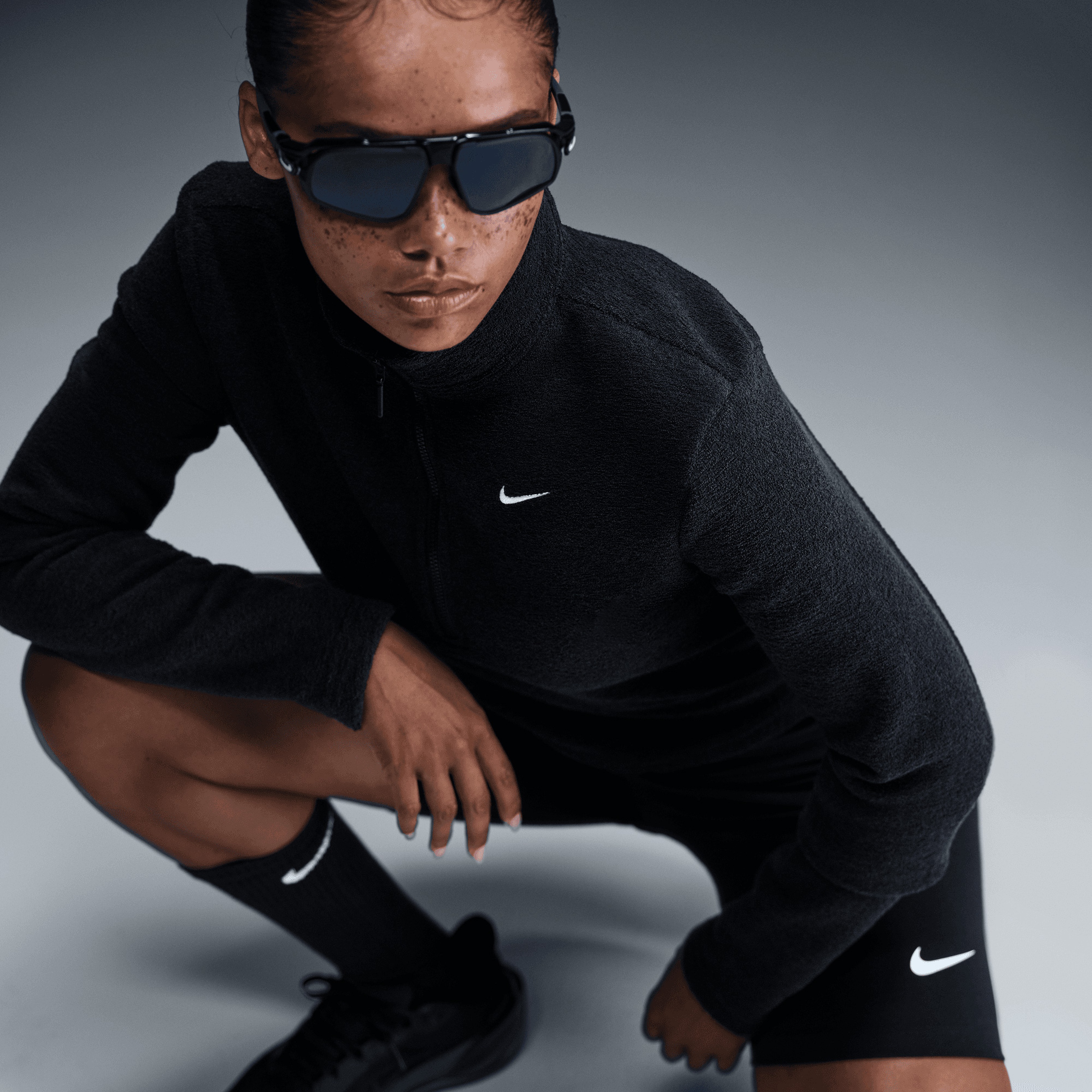 Nike Sportswear Phoenix Plush Kadın Siyah Sweatshirt