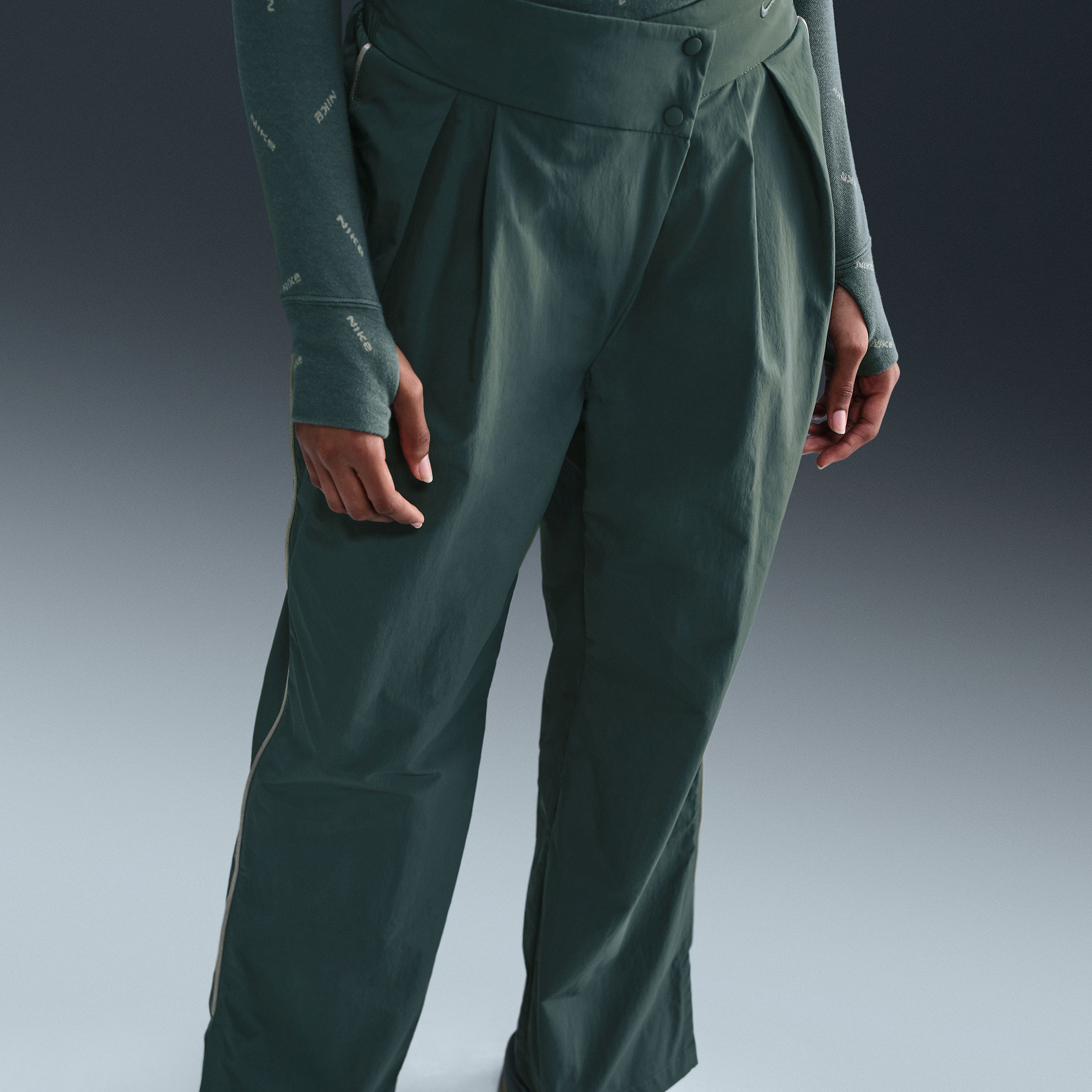 Nike Sportswear Swoosh Plus Kadın Yeşil Eşofman Altı