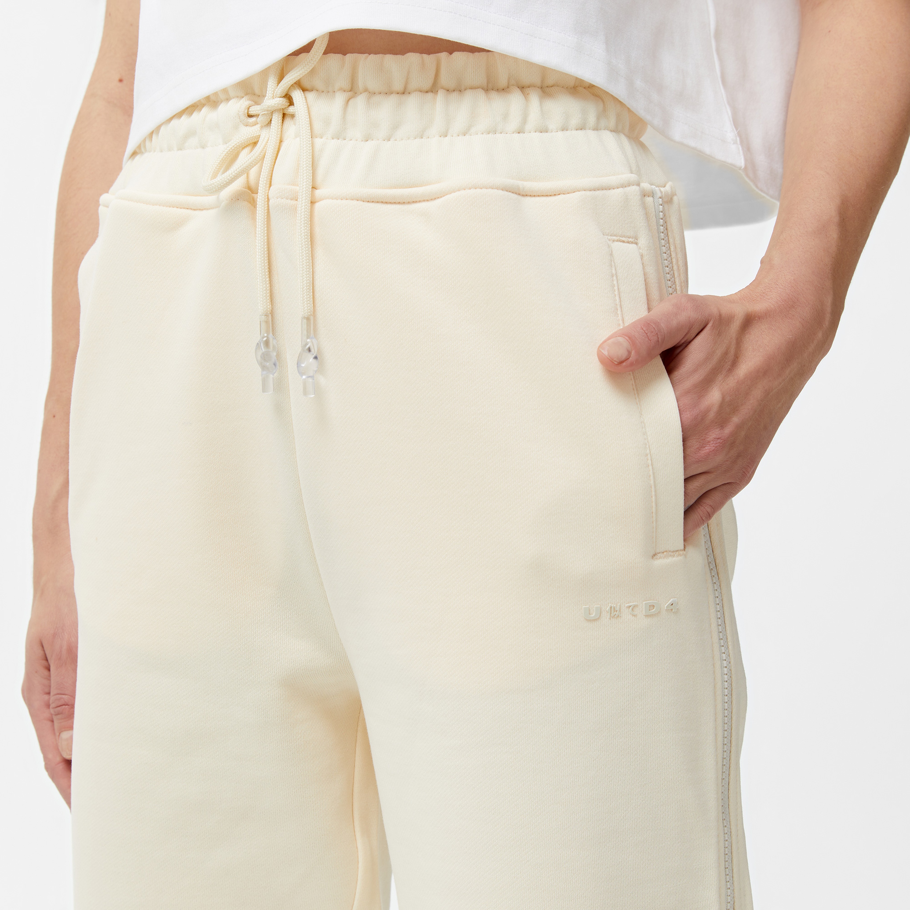 UNITED4 Oversize Kadın Krem Eşofman Altı