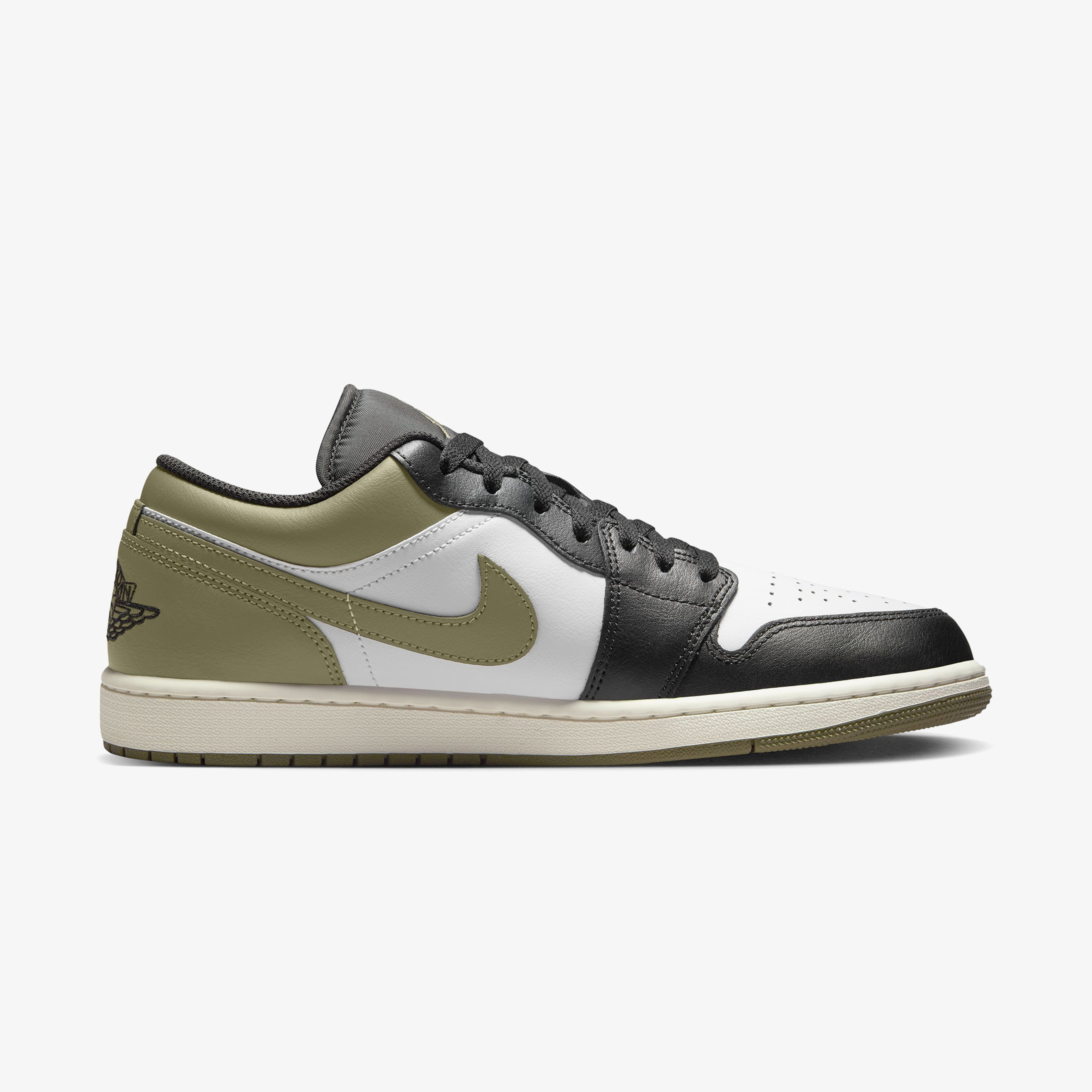 Jordan 1 Low Black Toe Erkek Yeşil Sneaker