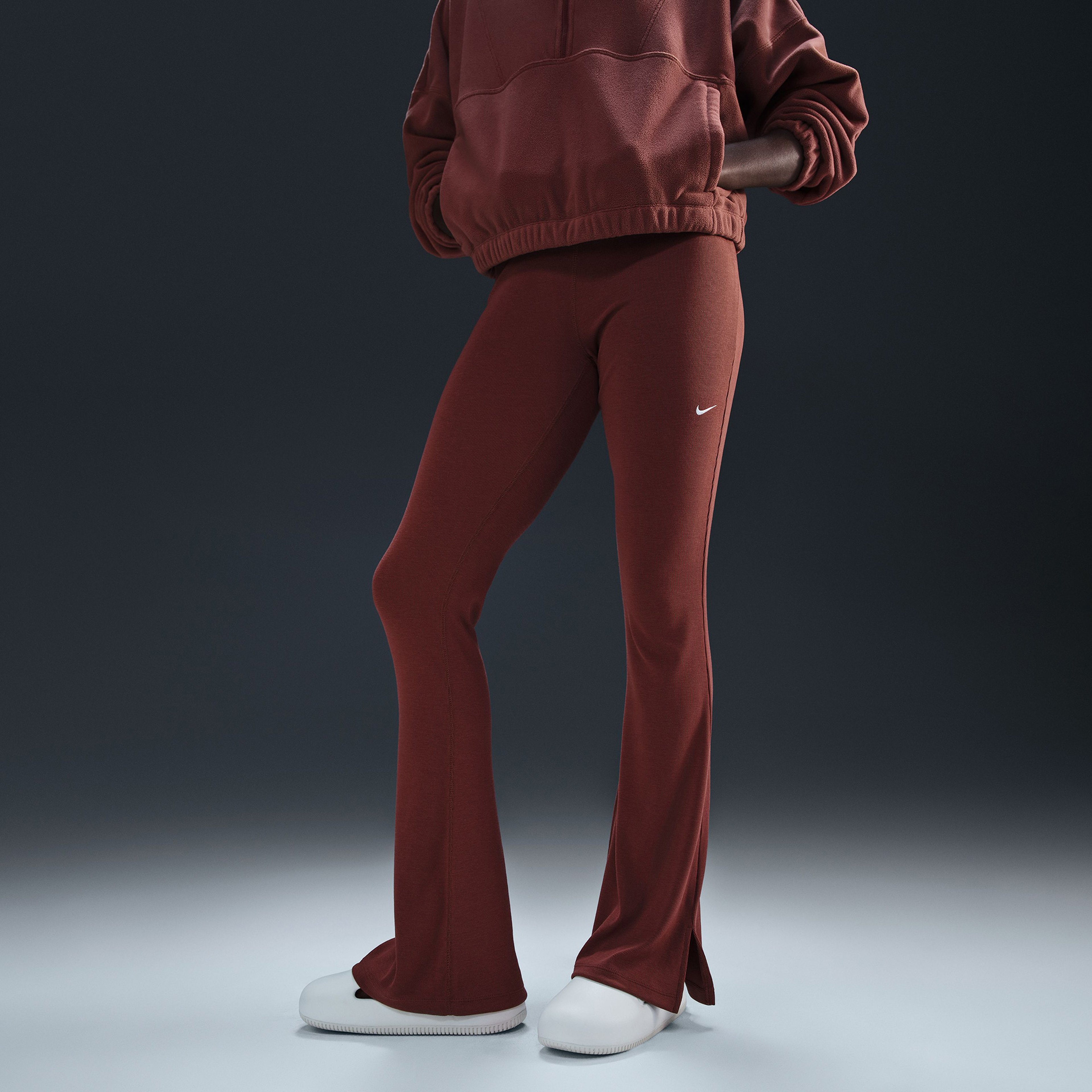 Nike Sportswear Chill Knit Kadın Kahverengi Eşofman Altı