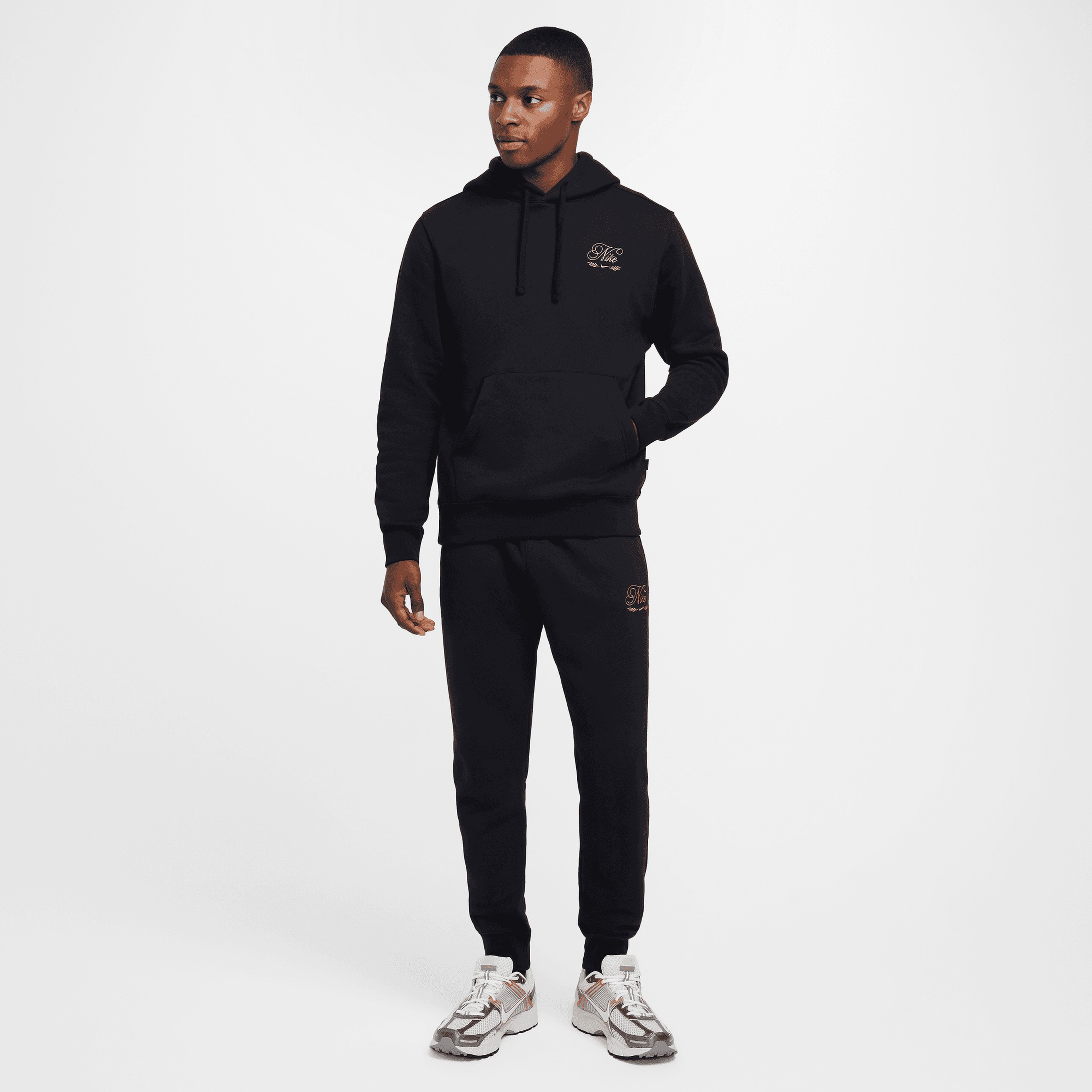Nike Script LBR Overhead Erkek Siyah Hoodie