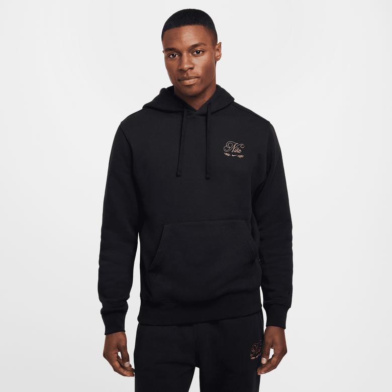 Nike Script LBR Overhead Erkek Siyah Hoodie