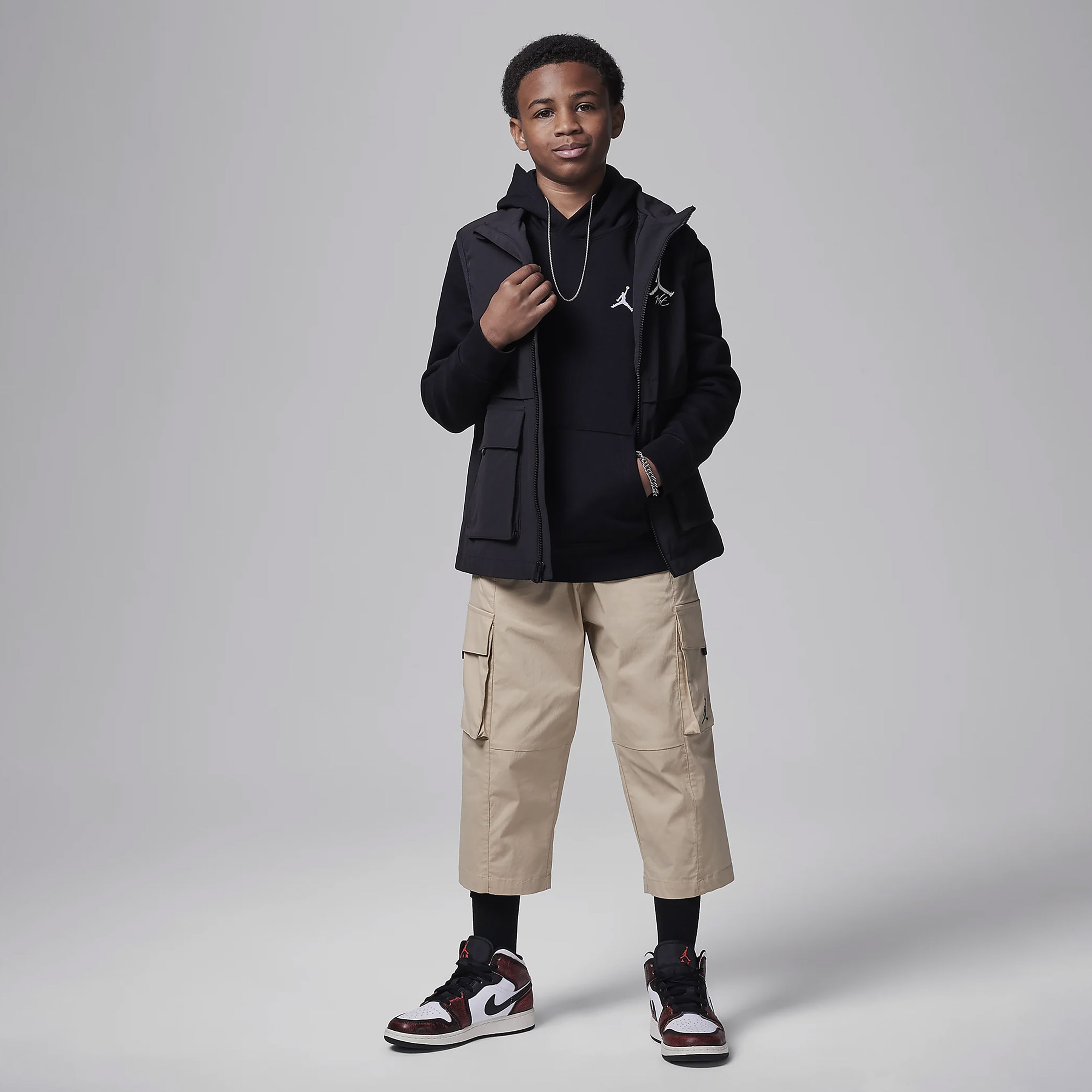 Jordan MJ Brooklyn Çocuk Siyah Günlük Sweatshirt