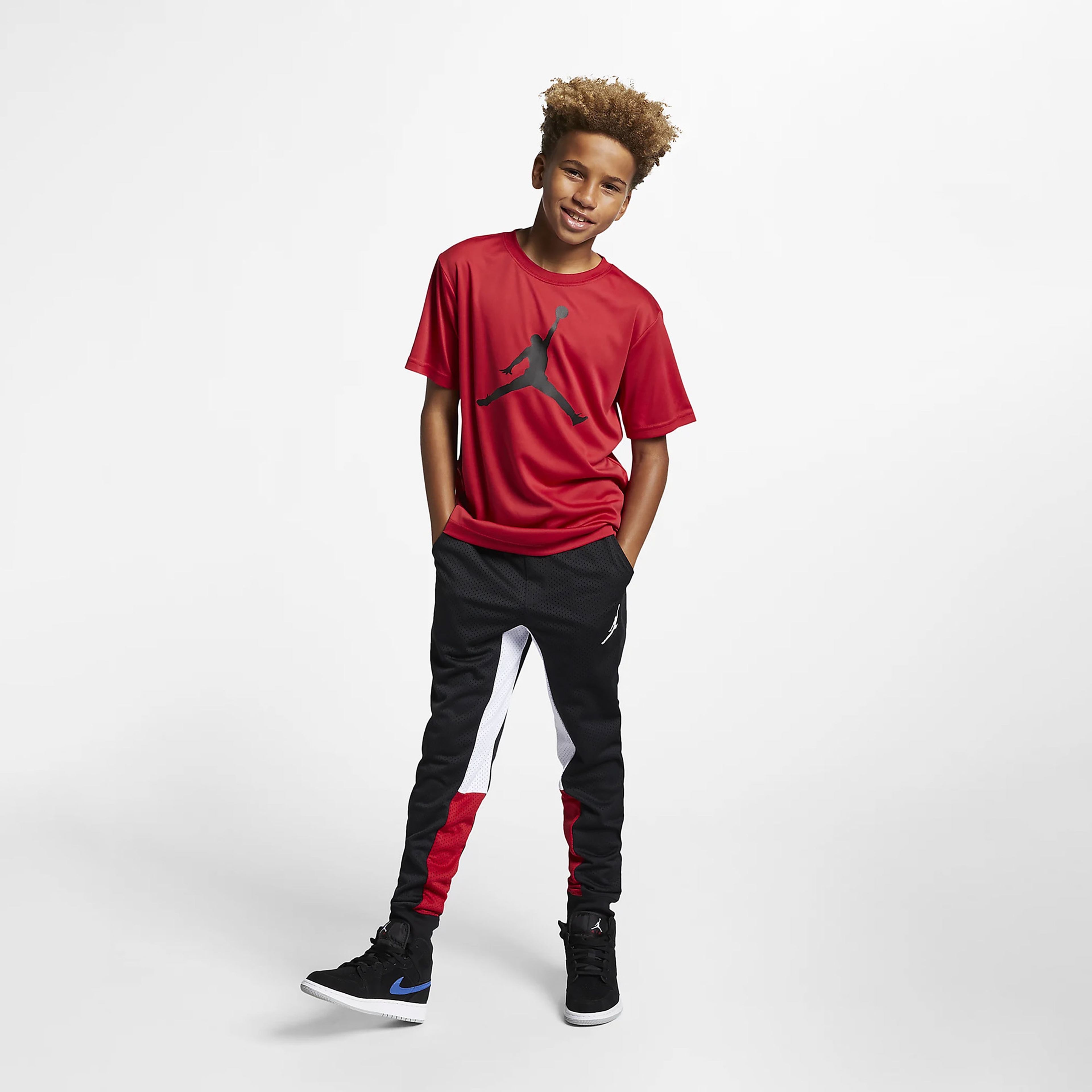 Jordan Jumpman Logo Çocuk Kırmızı Günlük T-Shirt