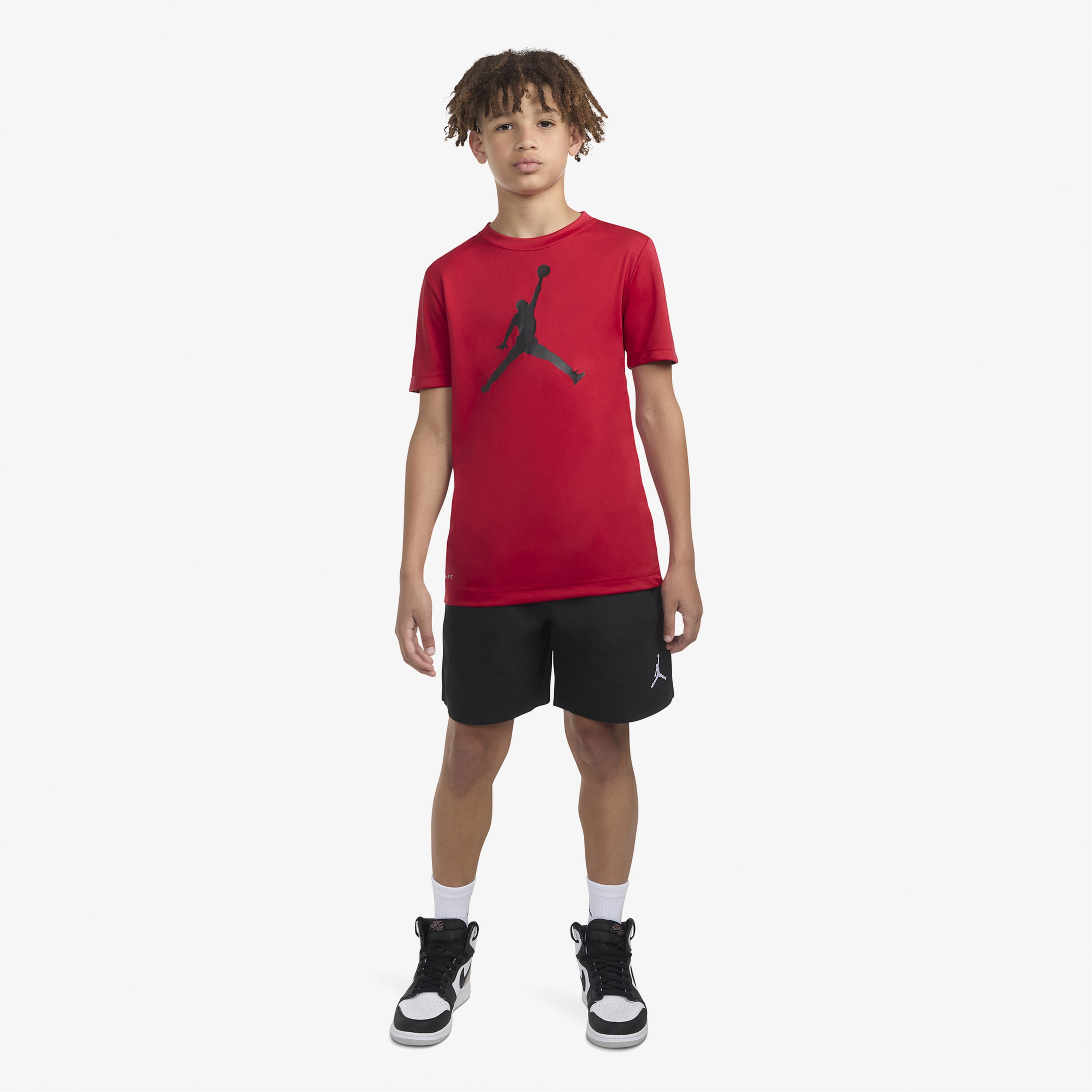 Jordan Jumpman Logo Çocuk Kırmızı Günlük T-Shirt