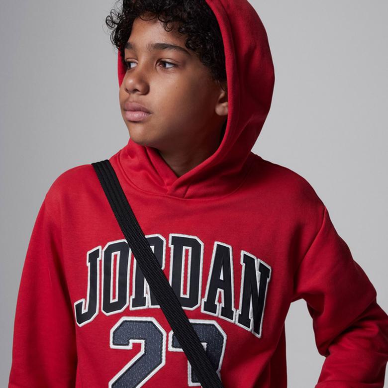 Jordan Hbr Fleece Po Çocuk Kırmızı Günlük Sweatshirt