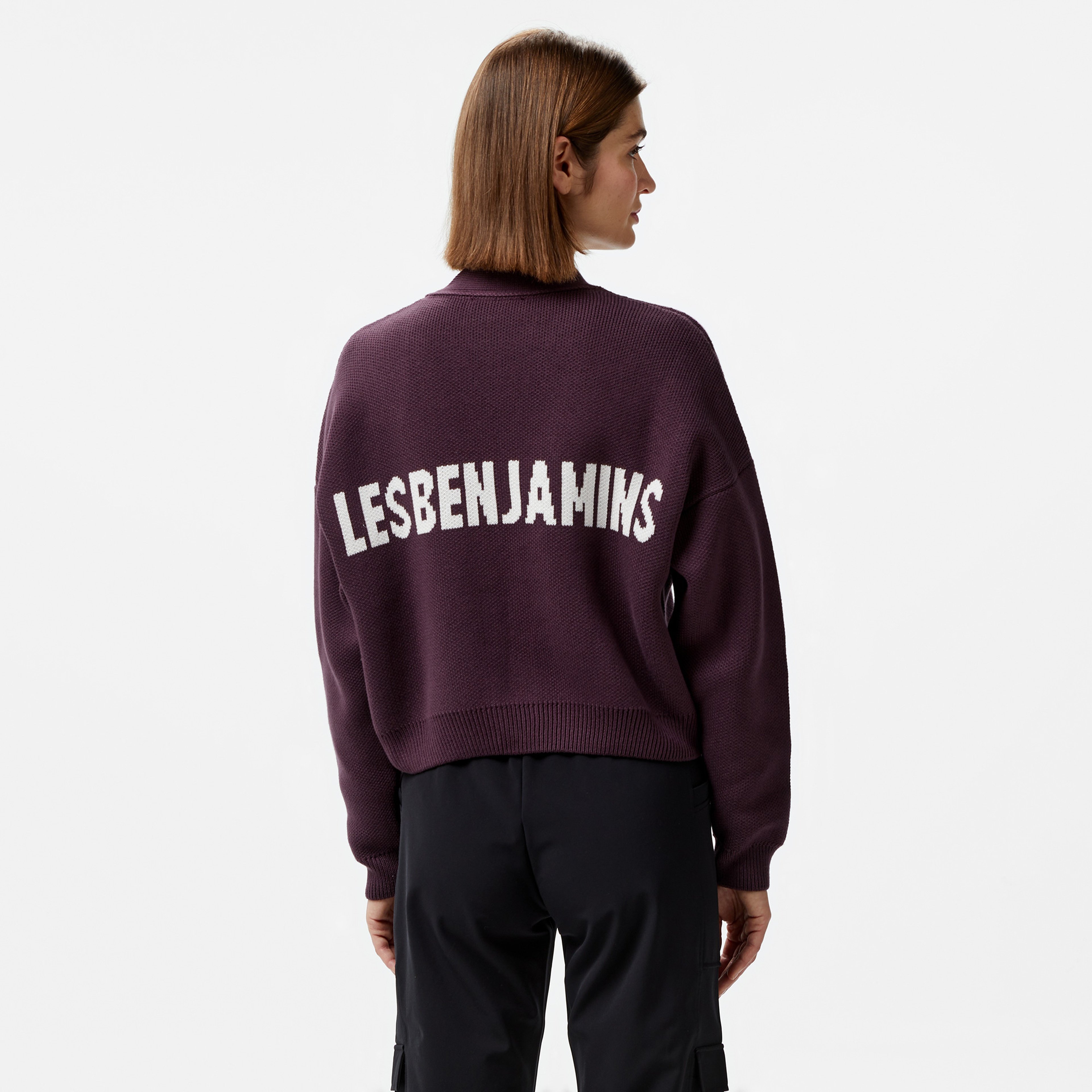 Les Benjamins Cardigan 303 Kadın Mor Sweatshirt