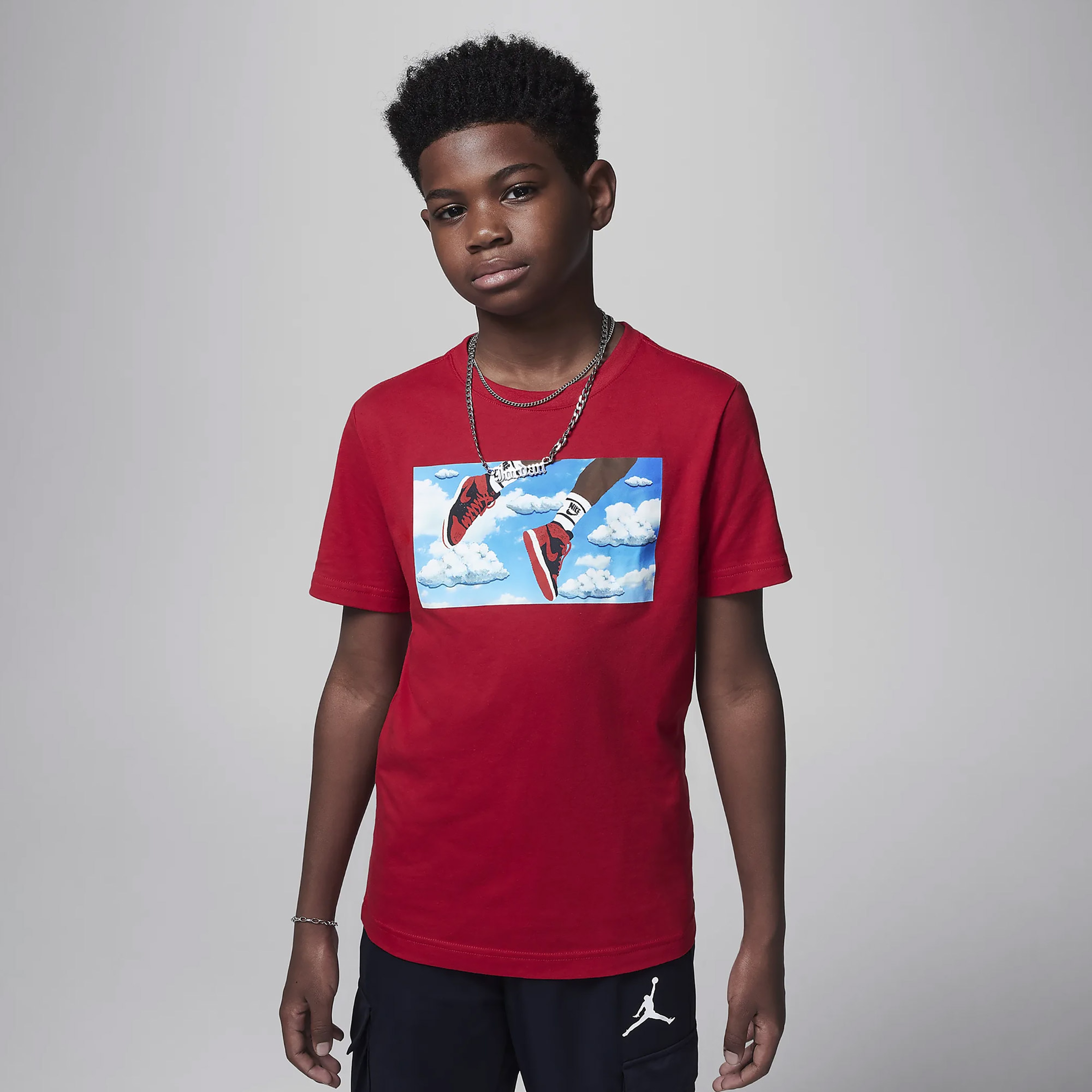 Jordan Flight Tee Çocuk Kırmızı Günlük T-Shirt