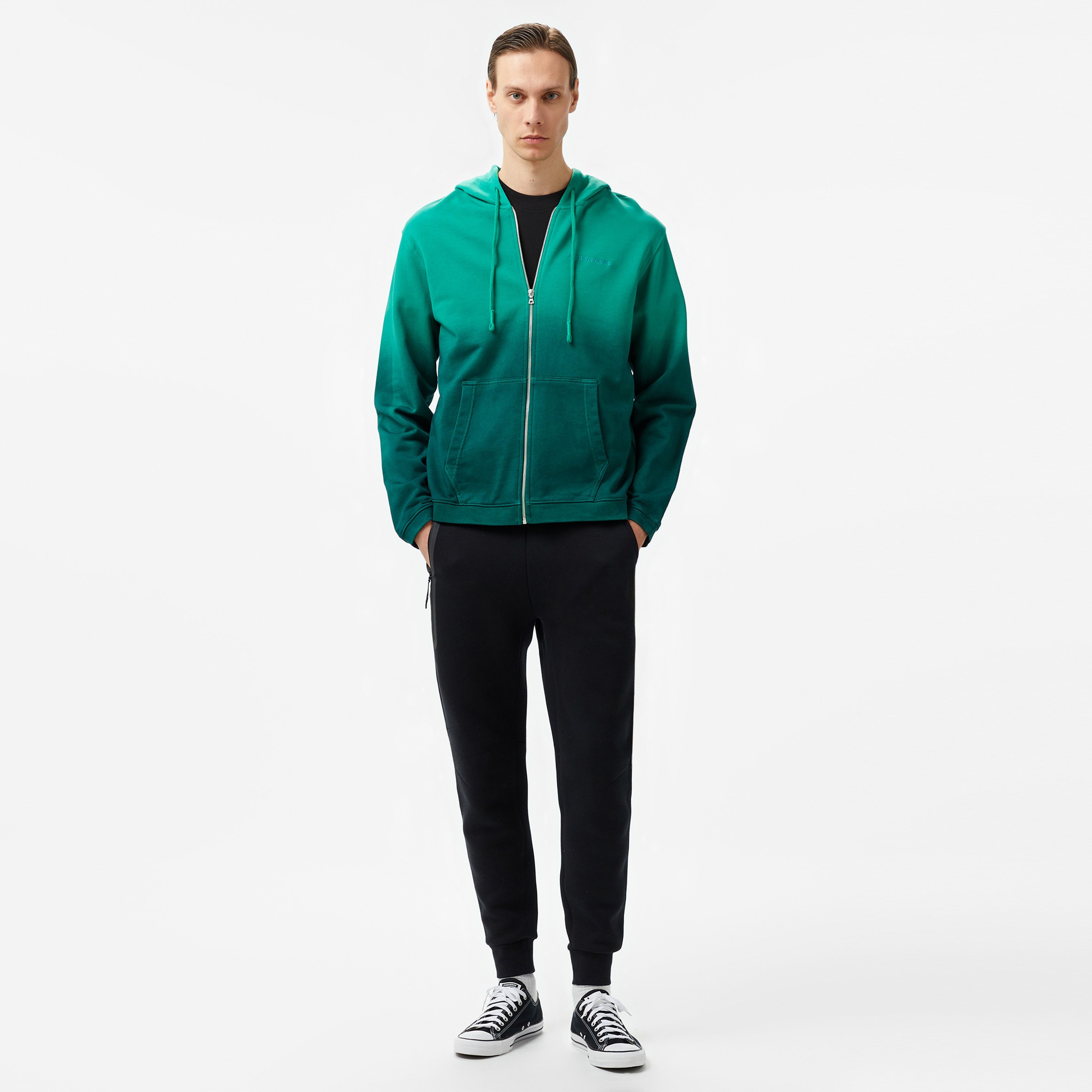 Les Benjamins 304 Erkek Yeşil Hoodie