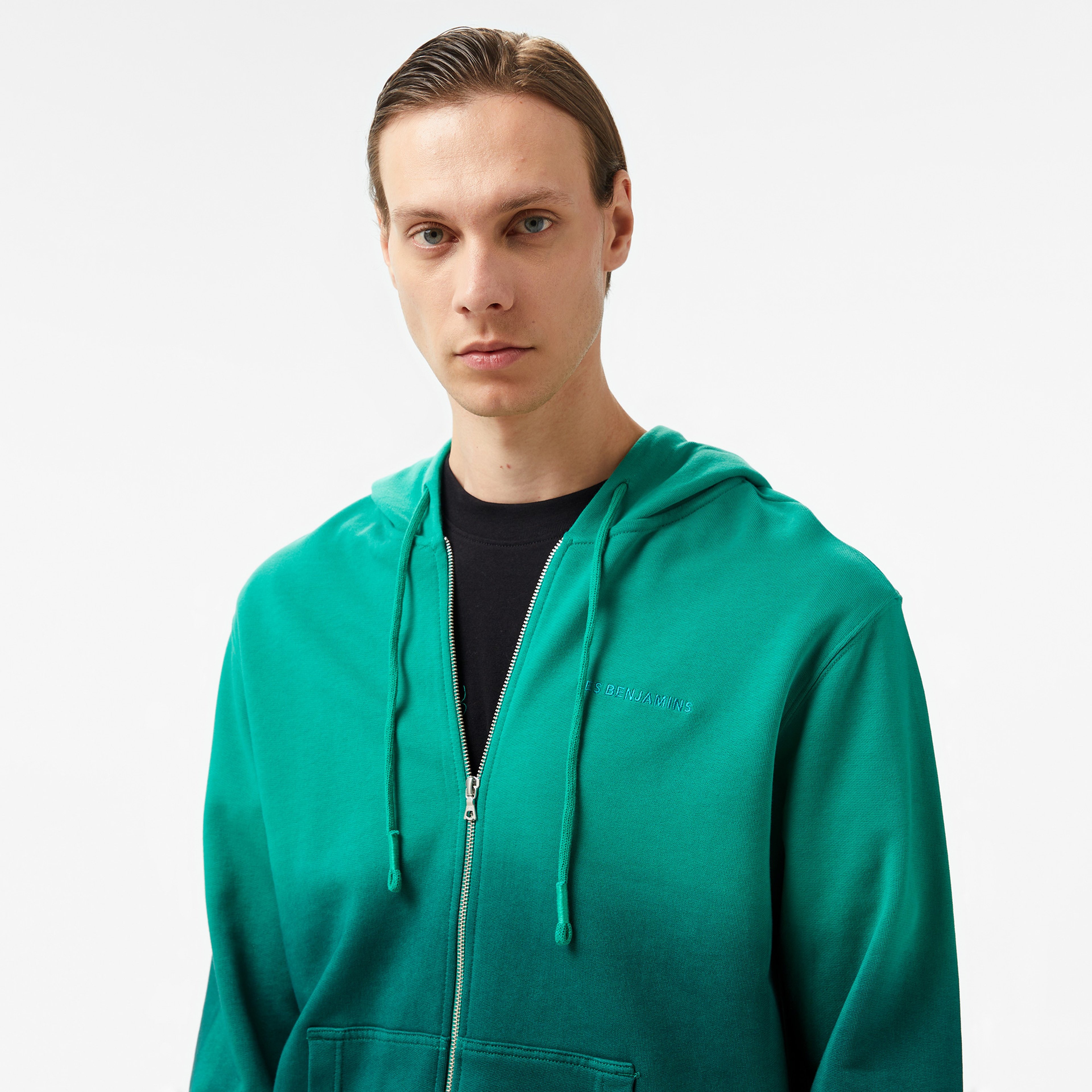 Les Benjamins 304 Erkek Yeşil Hoodie