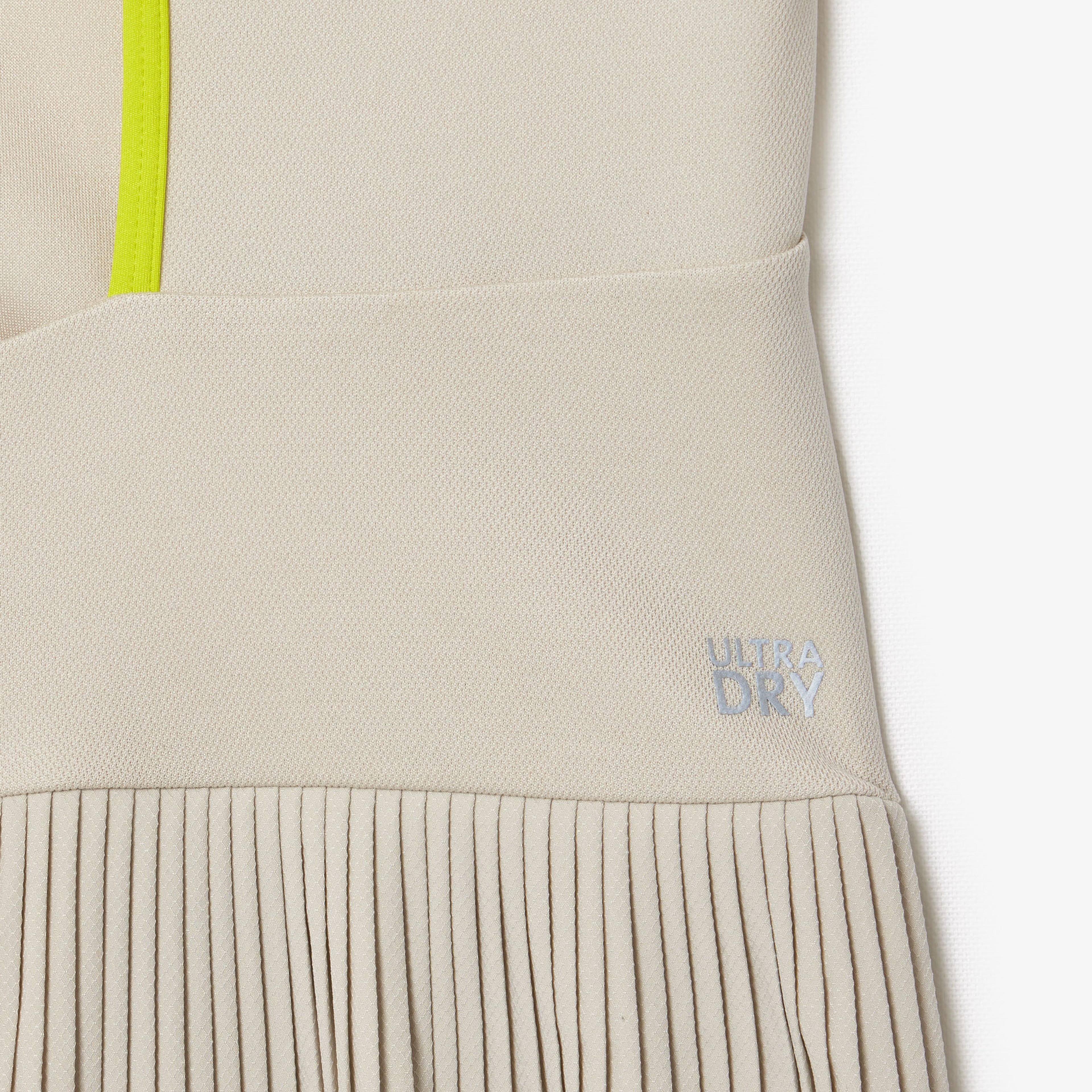 Kadın Flare Fit Kolsuz Bisiklet Yaka Renk Bloklu Bej Elbise