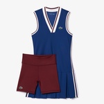 Kadın Flare Fit Kolsuz V Yaka Lacivert Elbise