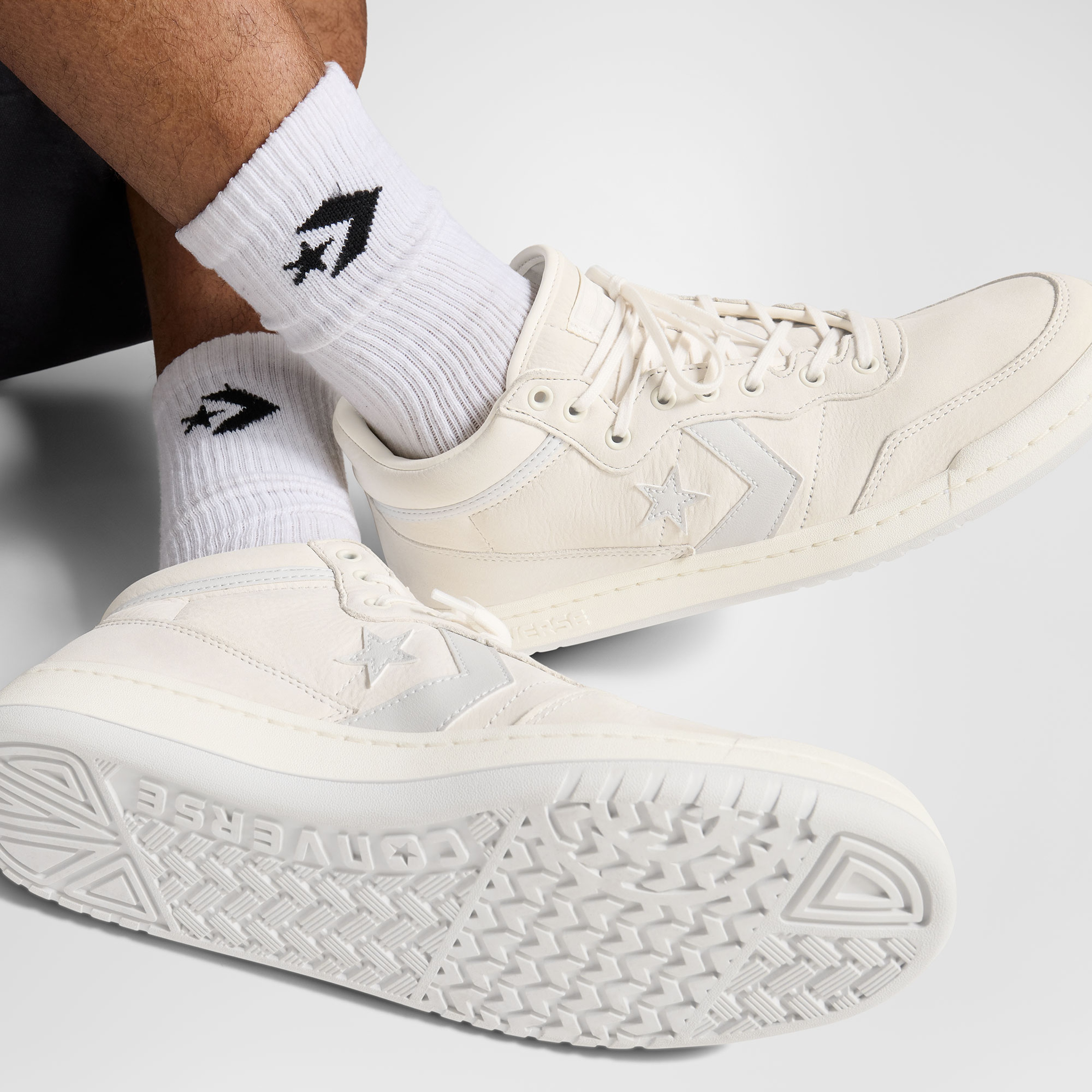 Converse Fastbreak Pro Unisex Krem Deri Sneaker