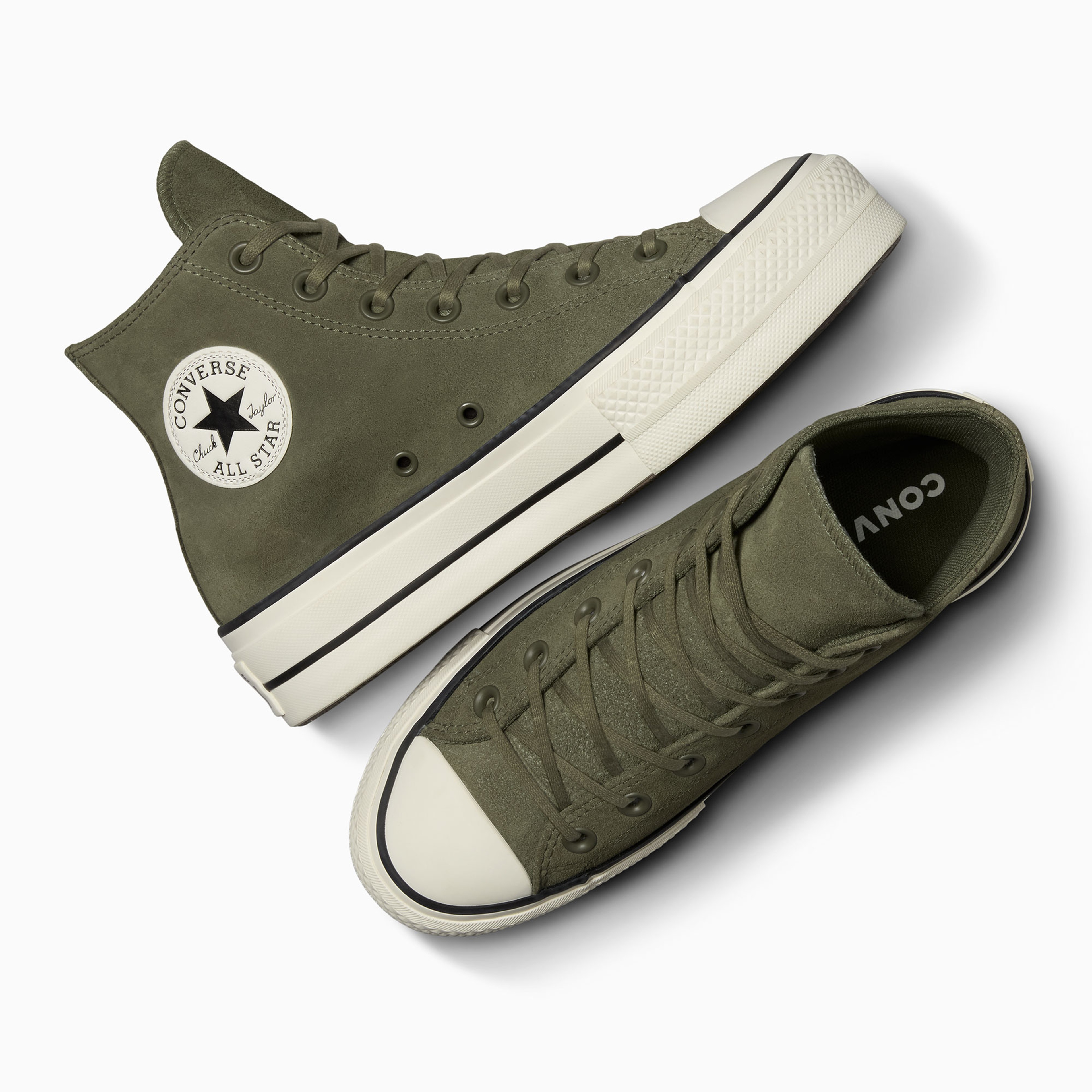 Converse Chuck Taylor All Star Lift Unisex Yeşil Süet Platform Sneaker