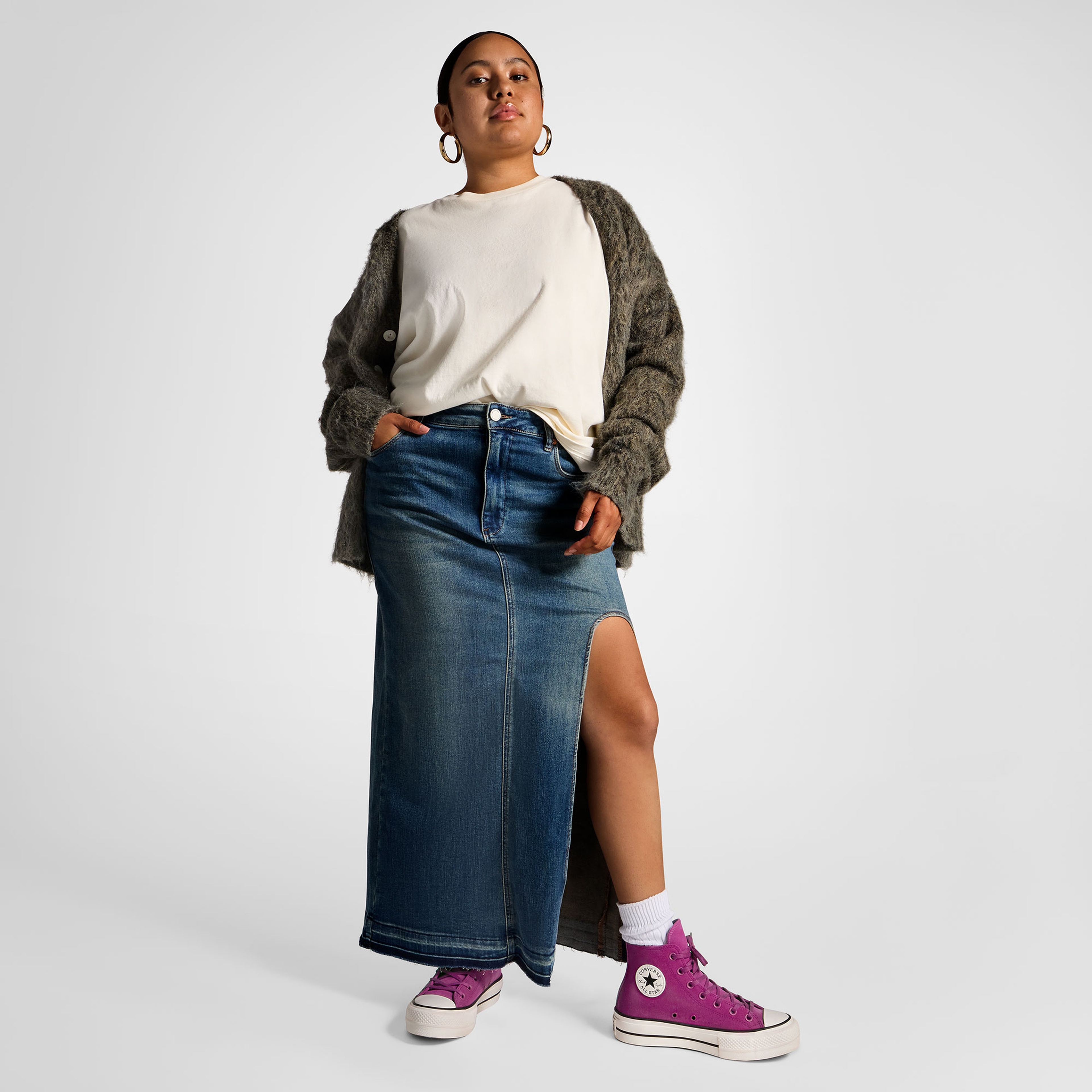 Converse Chuck Taylor All Star Lift Unisex Mor Süet Platform Sneaker