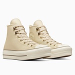 Converse Chuck Taylor All Star Lift Platform Weatherized Leather Unisex Krem Deri Bot