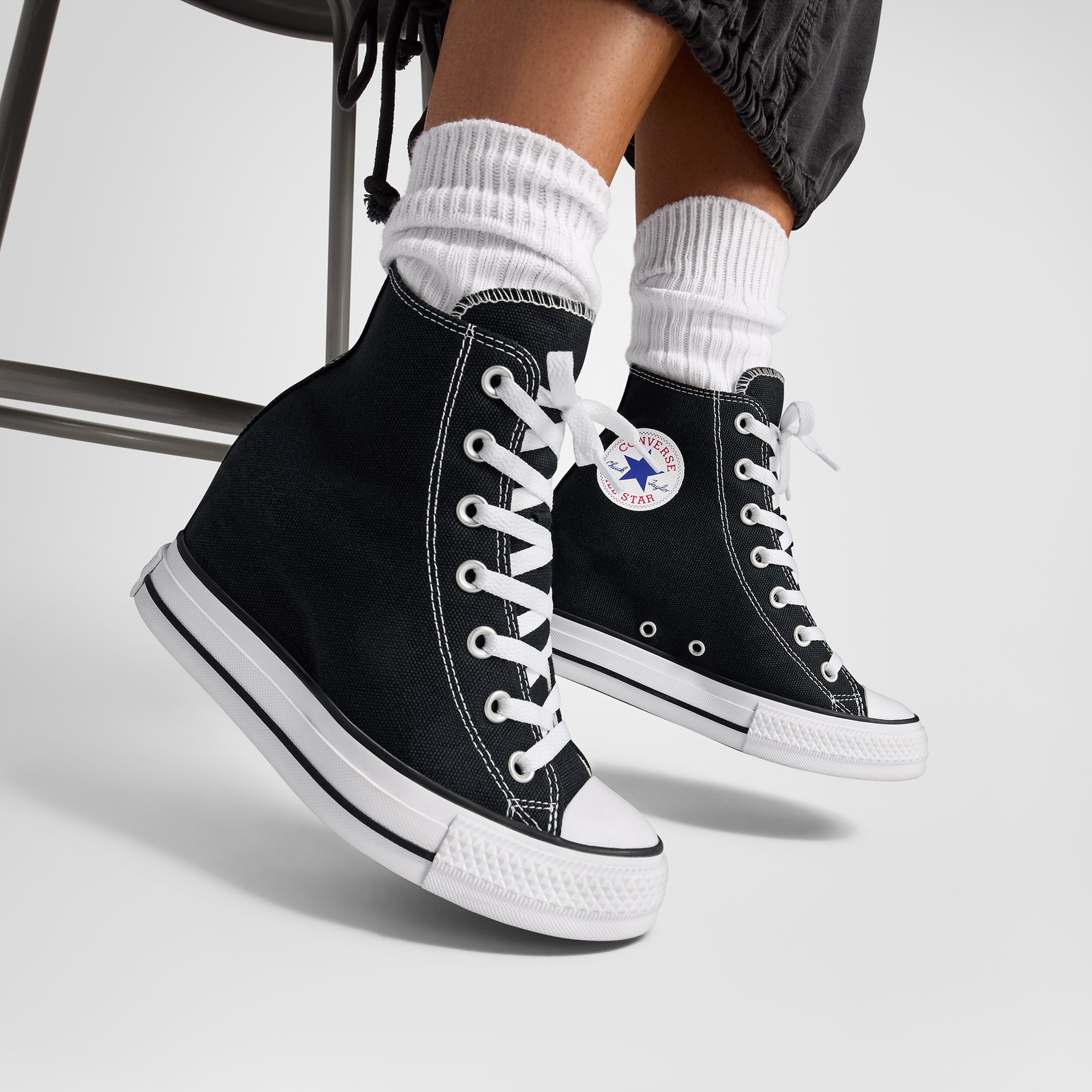 Converse Chuck Taylor All Star Wedge Unisex Siyah Platform Sneaker