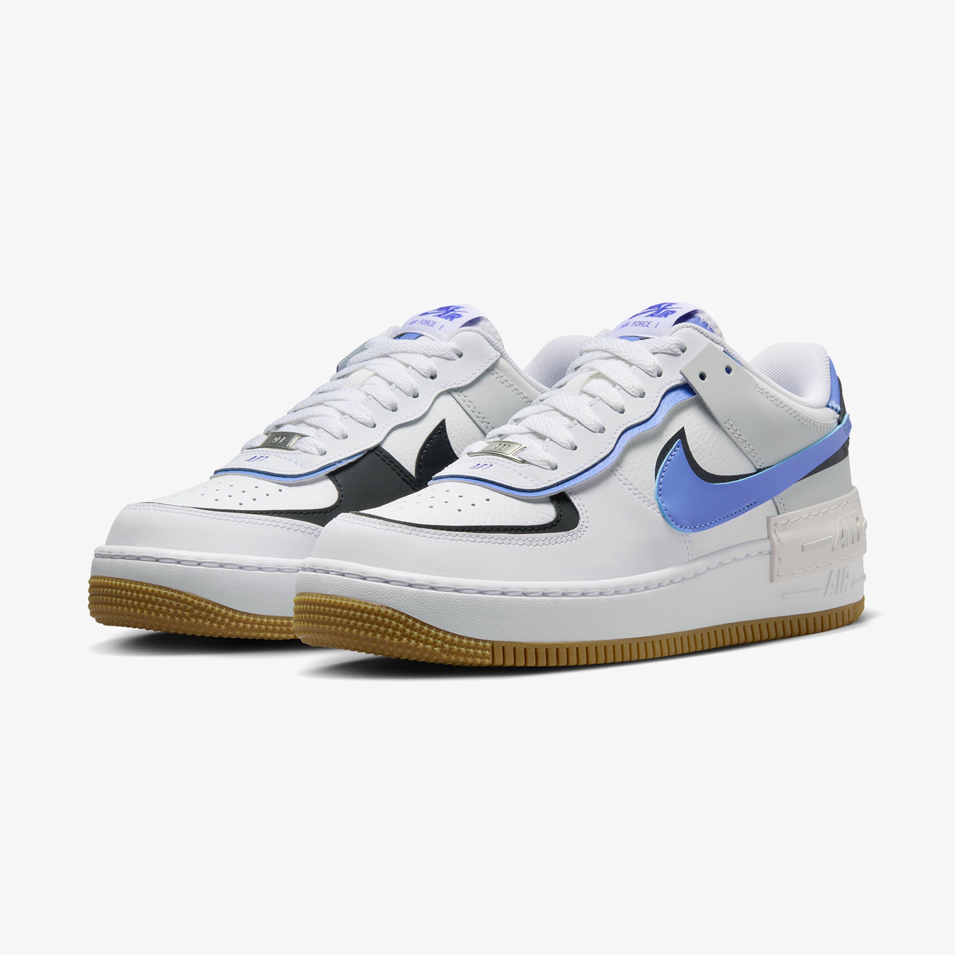 Nike Air Force 1 Shadow Kadın Beyaz/Mavi/ Siyah Sneaker